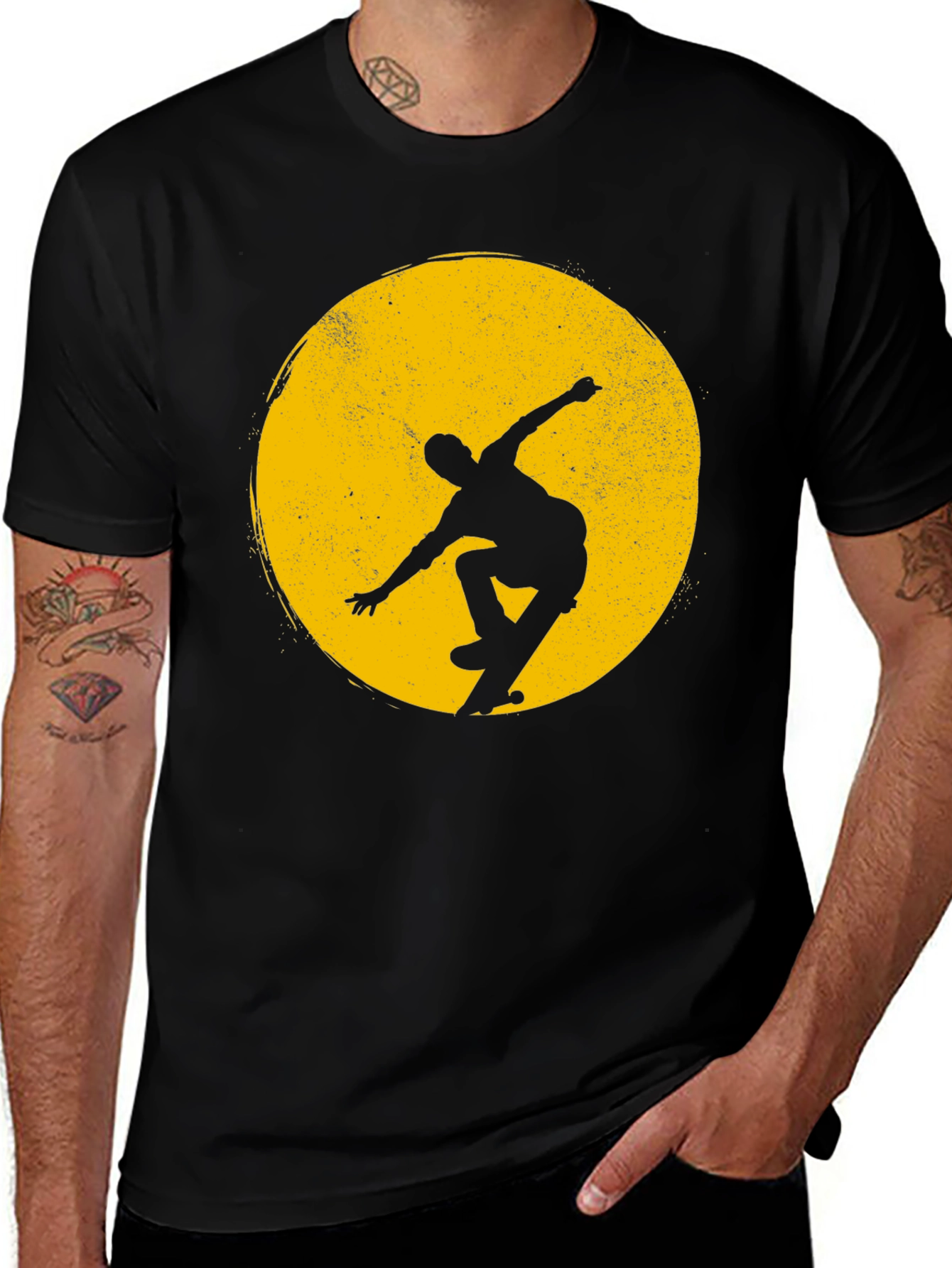Skateboarder Silhouette Graphic Tee