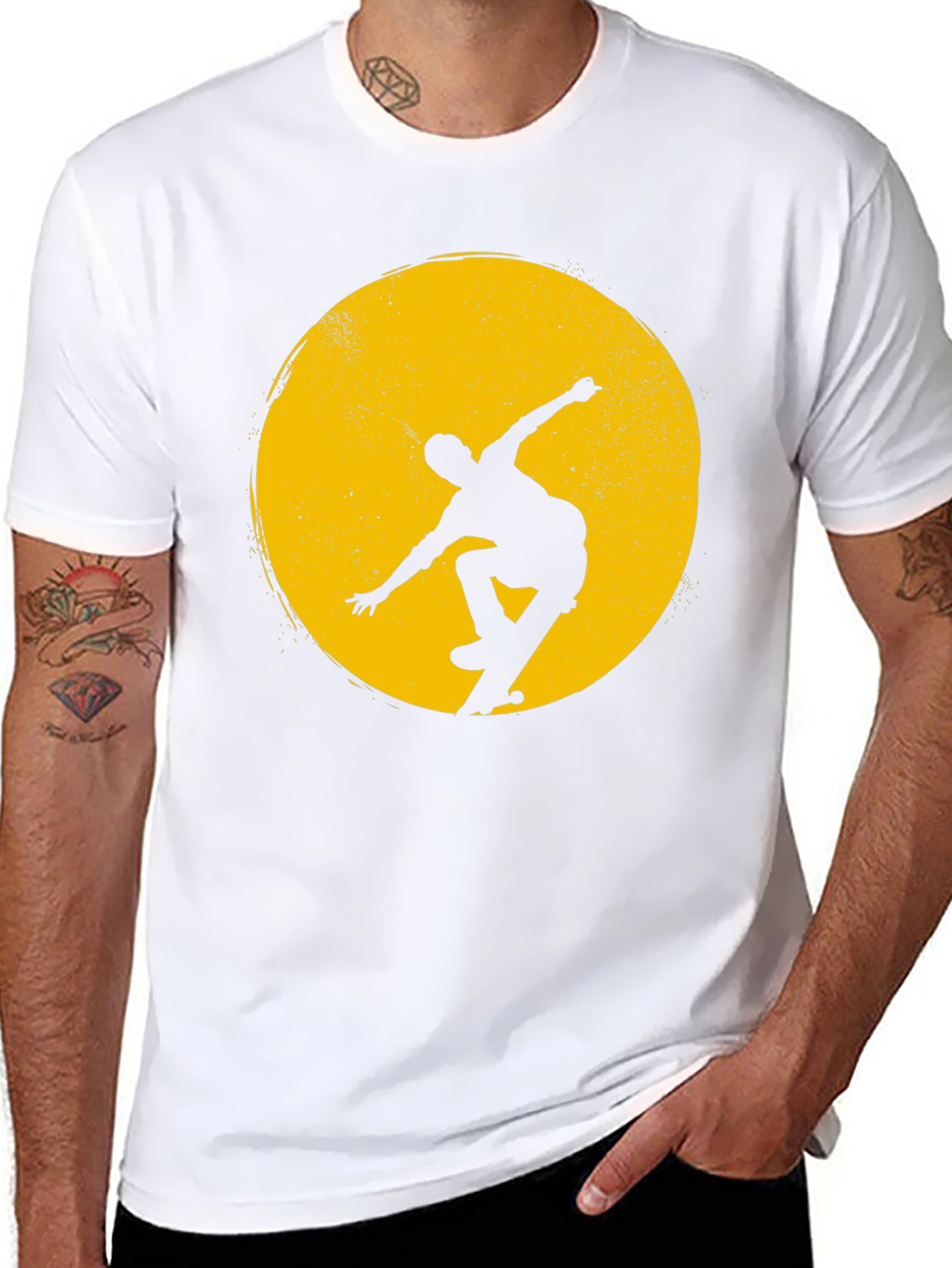 Skateboarder Silhouette Graphic Tee