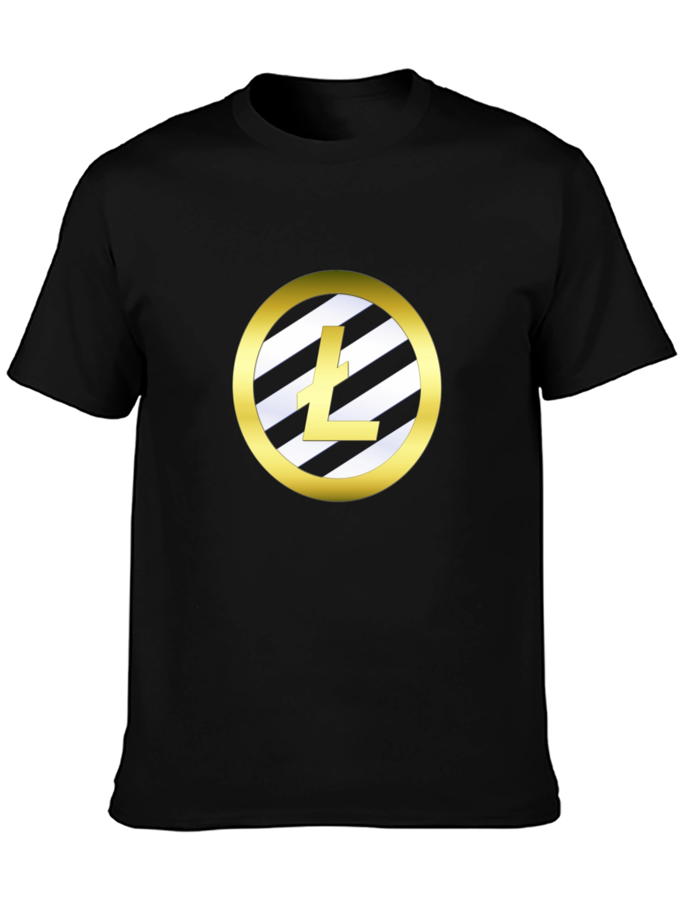 Crypto T-Shirt Litecoin Logo Black Tee