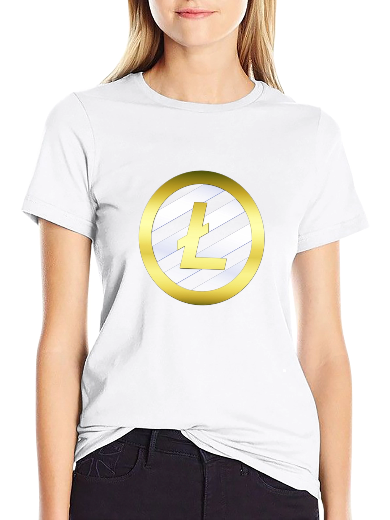 Crypto T-Shirt Litecoin Logo Black Tee