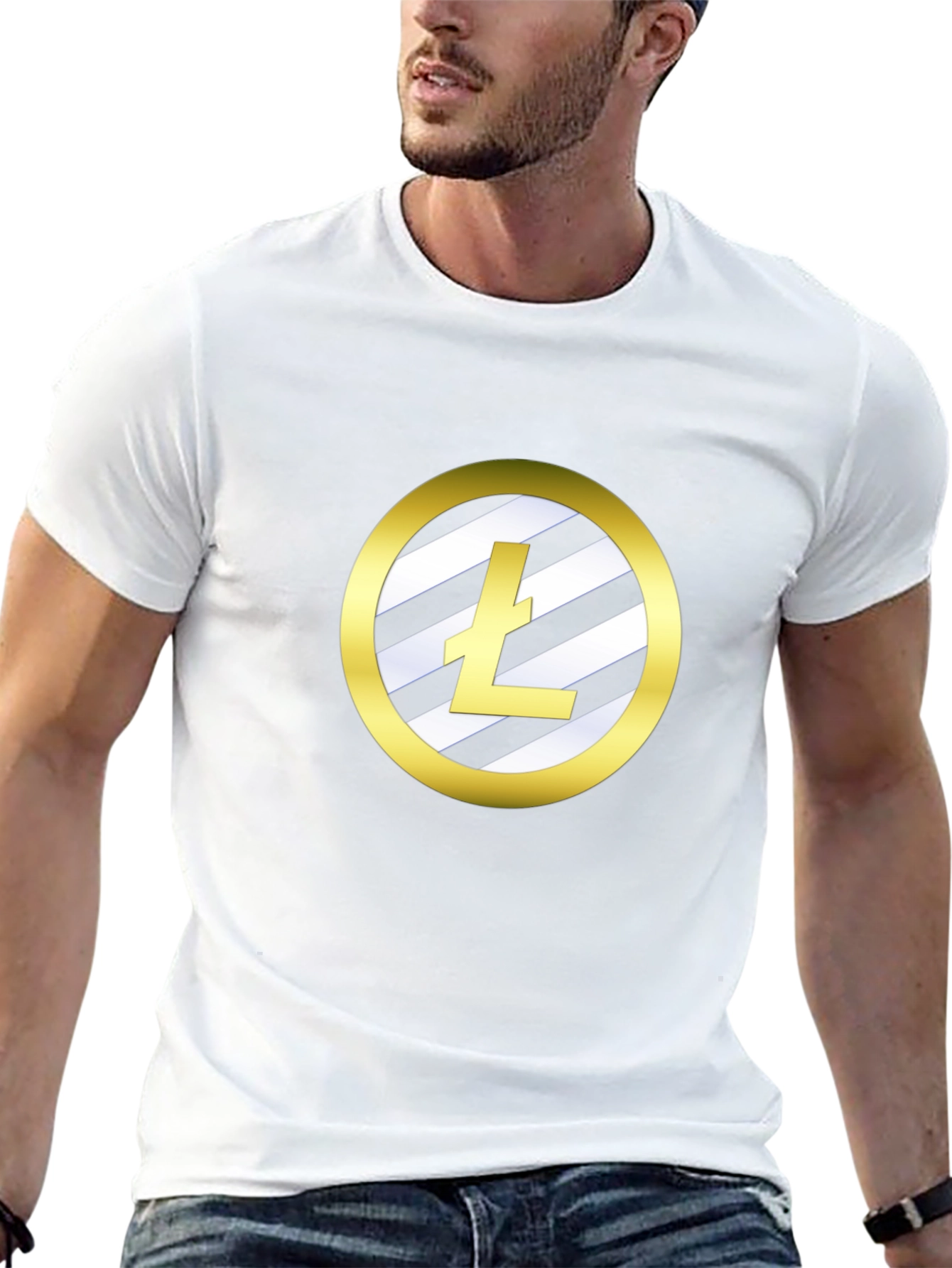 Crypto T-Shirt Litecoin Logo Black Tee