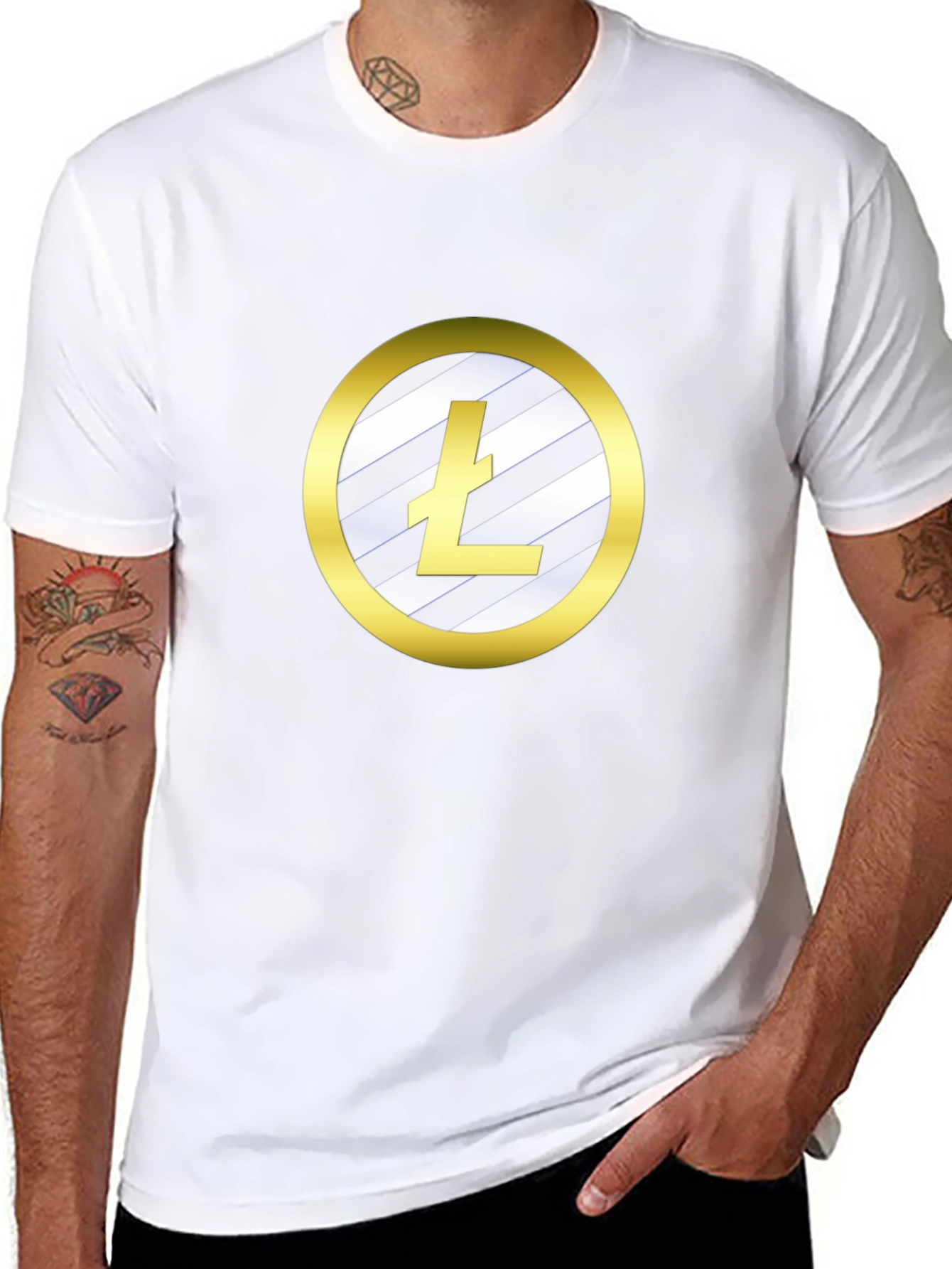 Crypto T-Shirt Litecoin Logo Black Tee