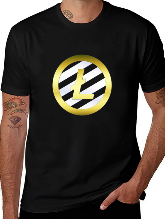 Crypto T-Shirt Litecoin Logo Black Tee