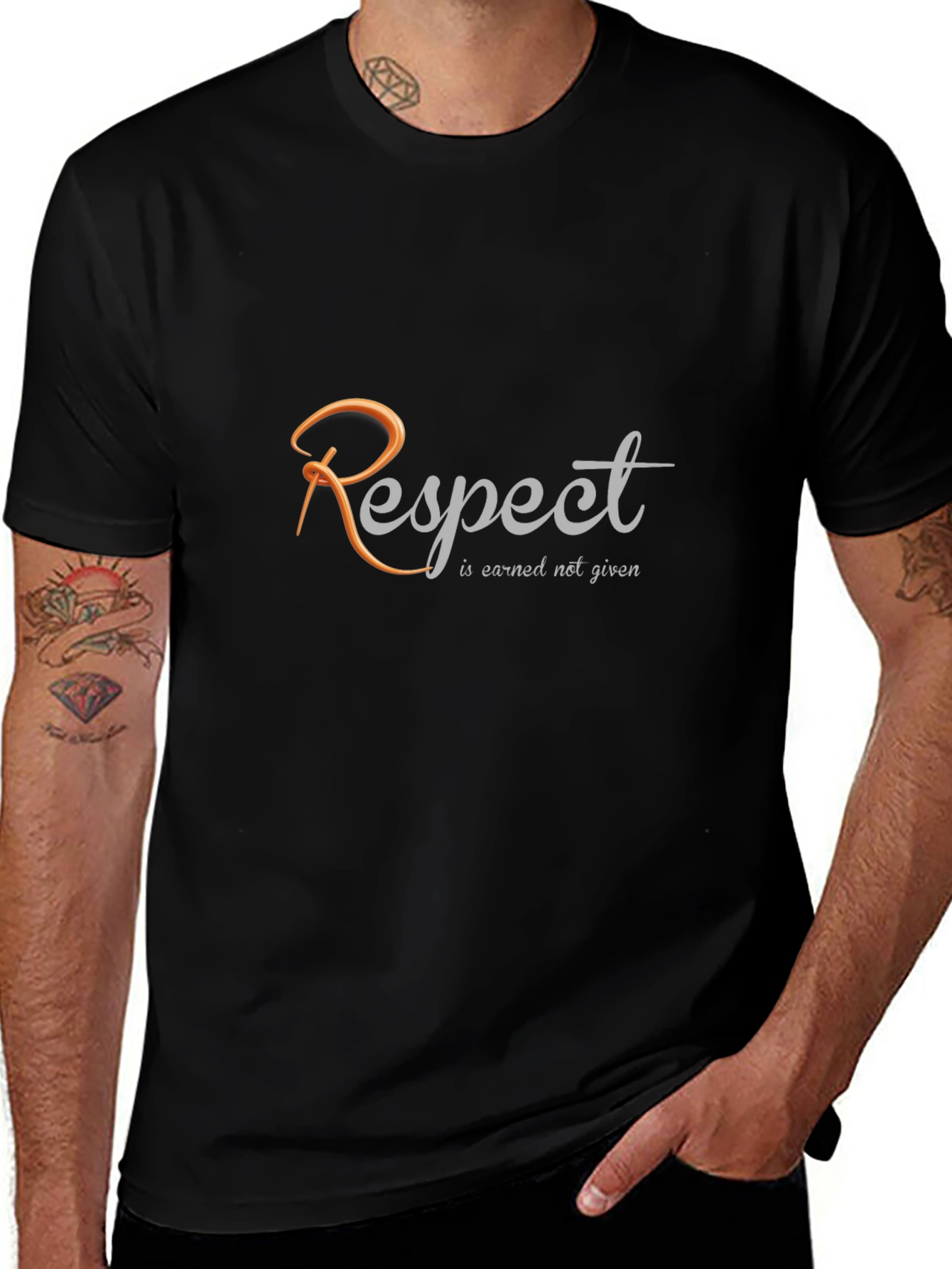Respect Earned Not Given Graphic Tee - Black