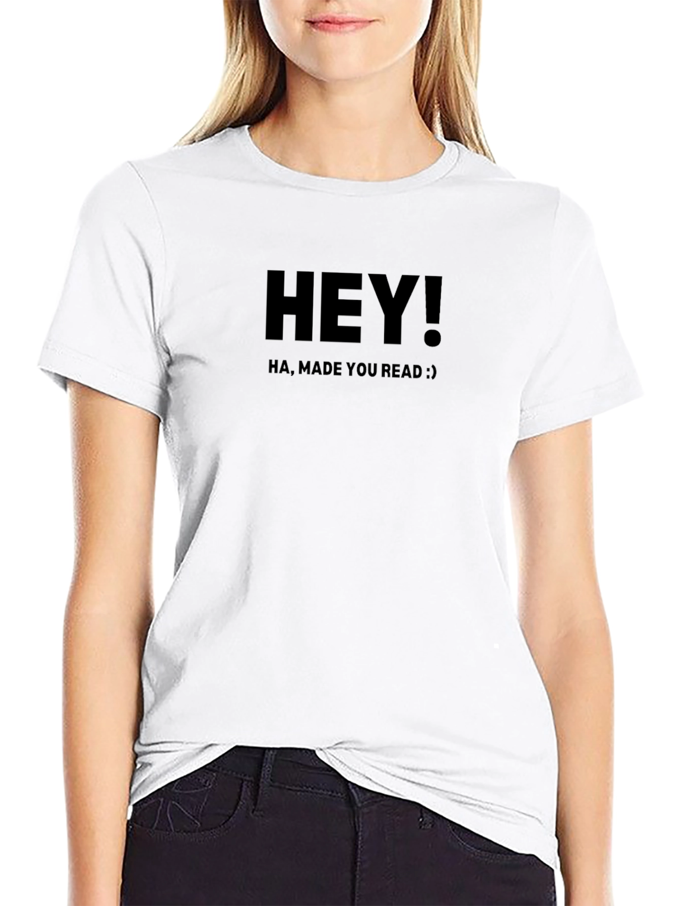 Hey! Made You Read Black Graphic T-Shirt