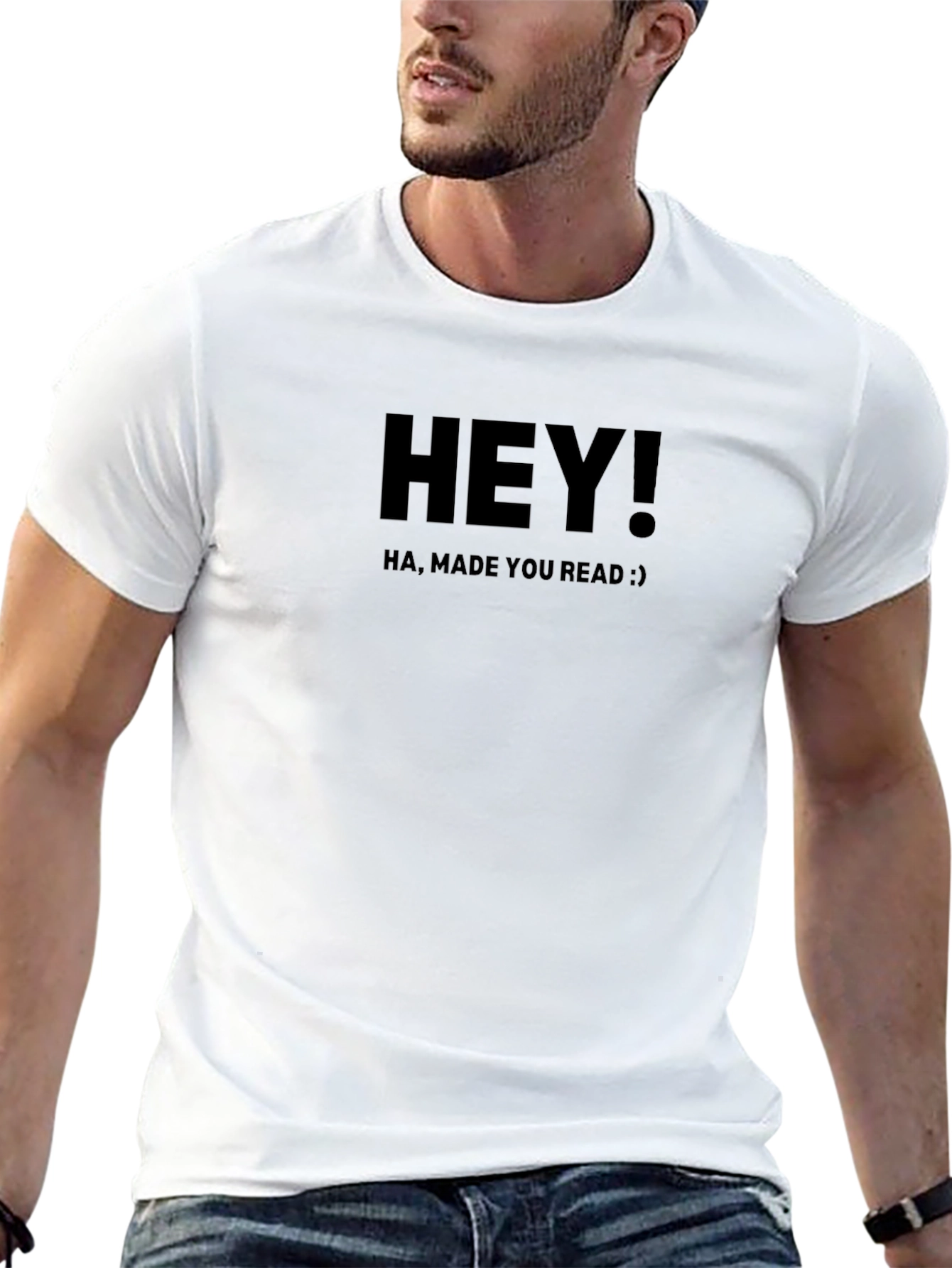 Hey! Made You Read Black Graphic T-Shirt