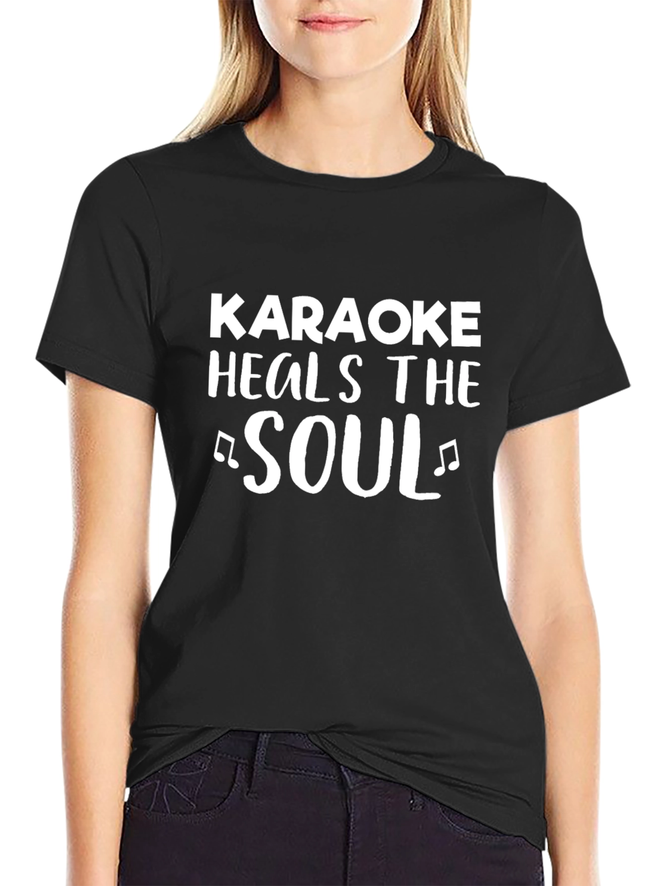 Karaoke Heals the Soul Black T-Shirt