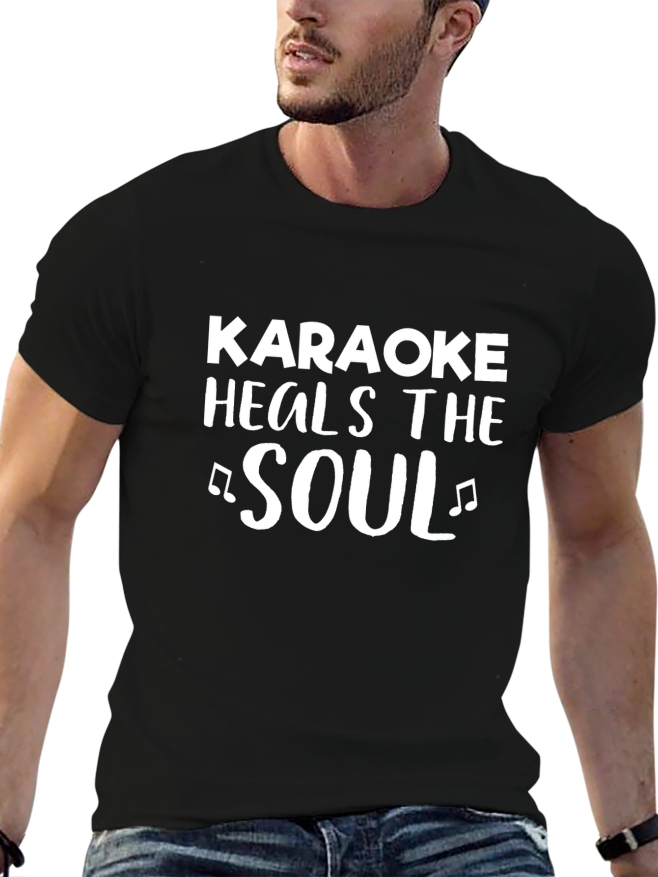 Karaoke Heals the Soul Black T-Shirt