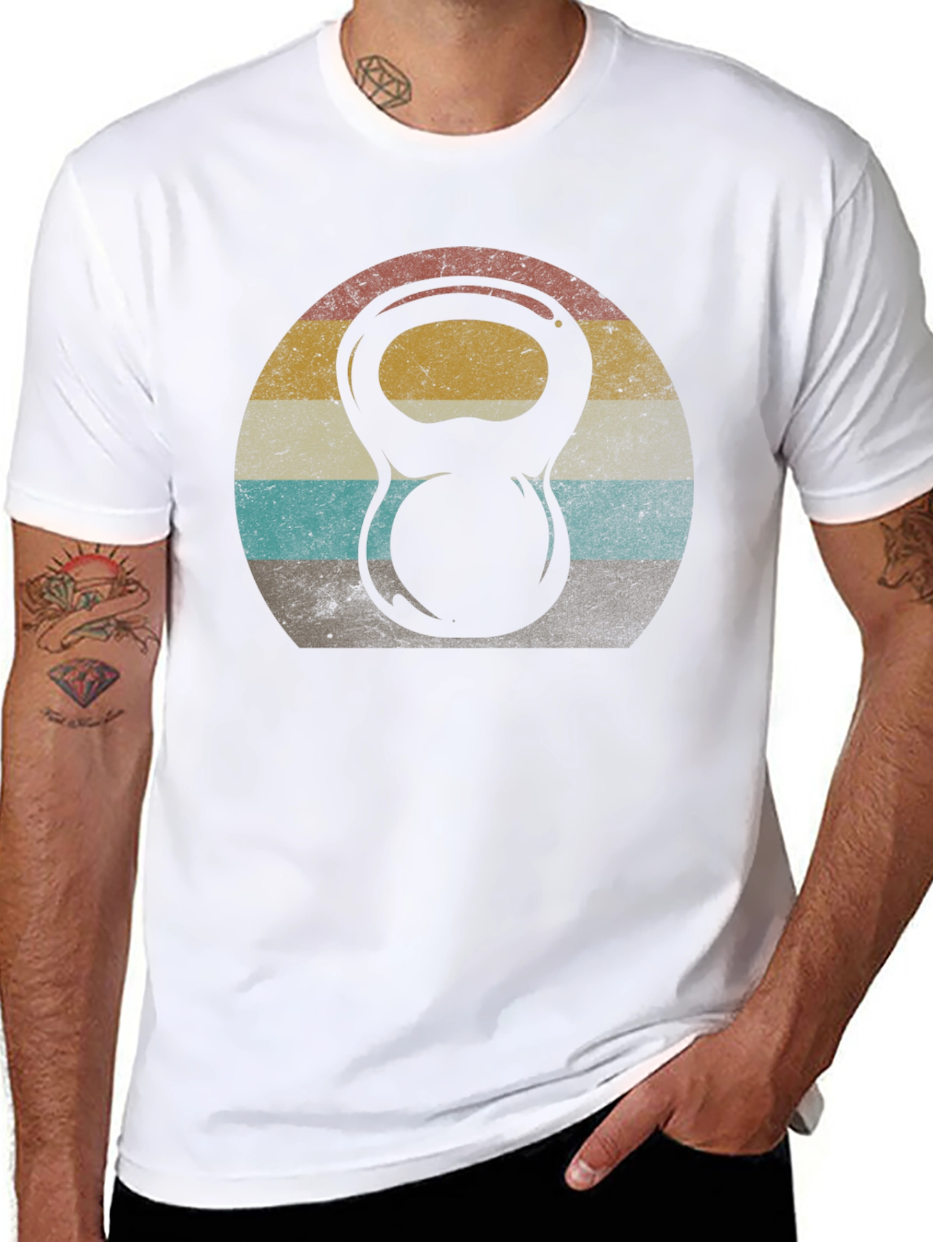 Retro Kettlebell Workout T-Shirt