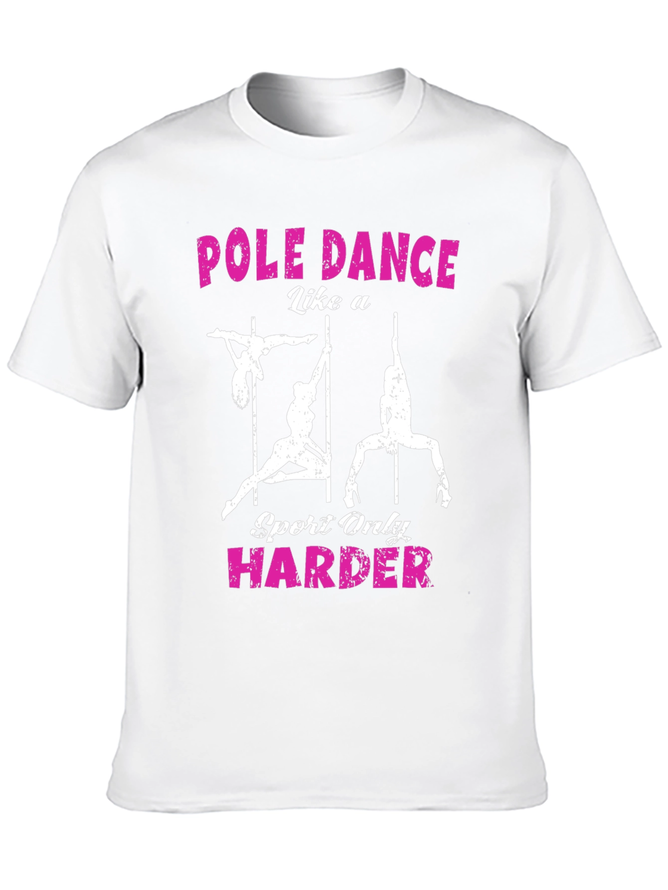 Pole Dance Harder Black Graphic T-Shirt