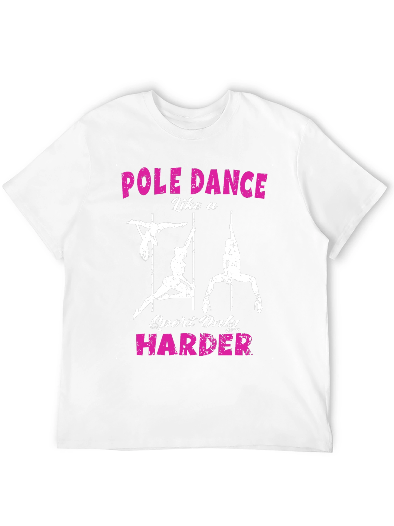Pole Dance Harder Black Graphic T-Shirt