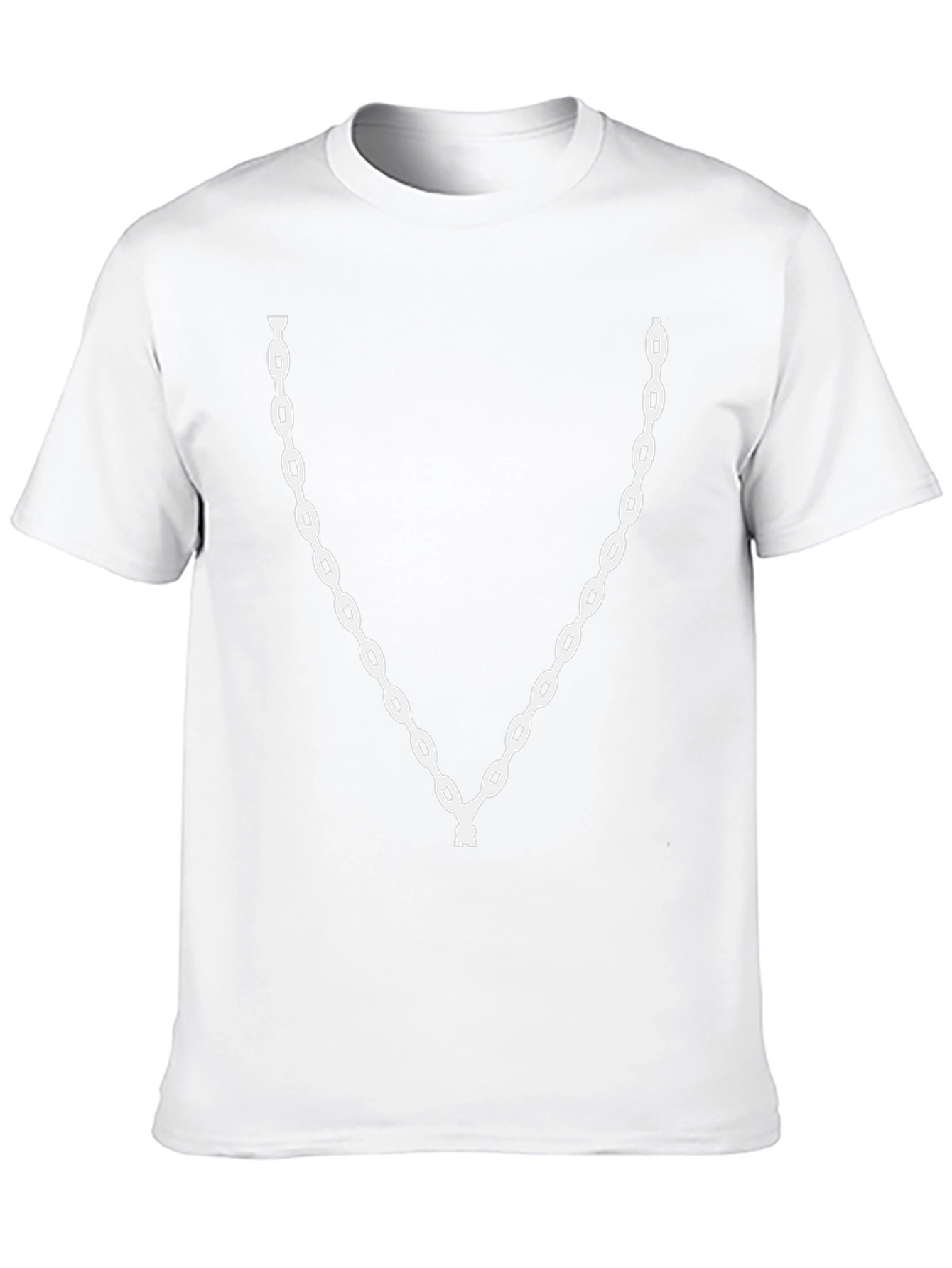 Chain Link Graphic Tee - Black Cotton Casual Wear