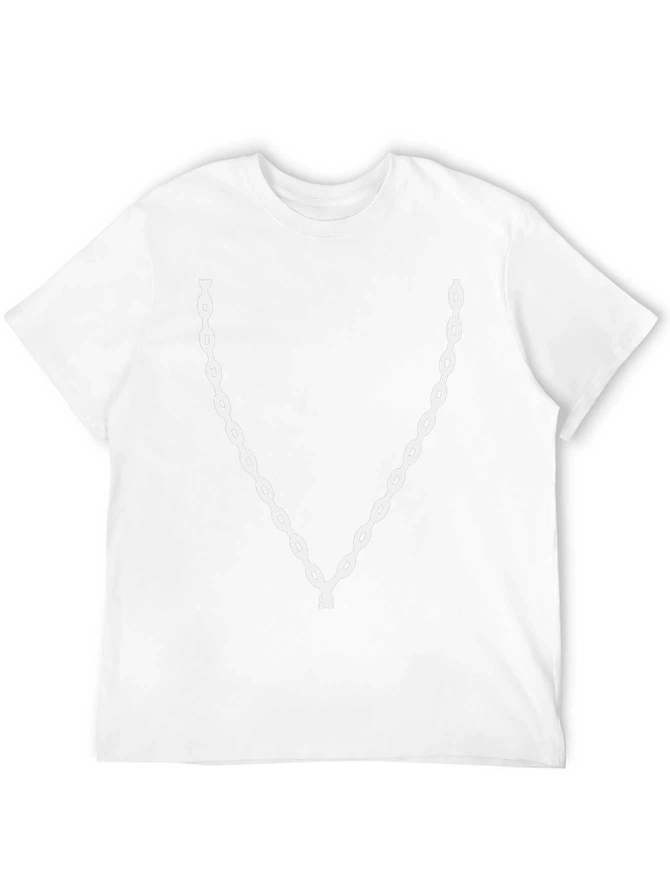 Chain Link Graphic Tee - Black Cotton Casual Wear