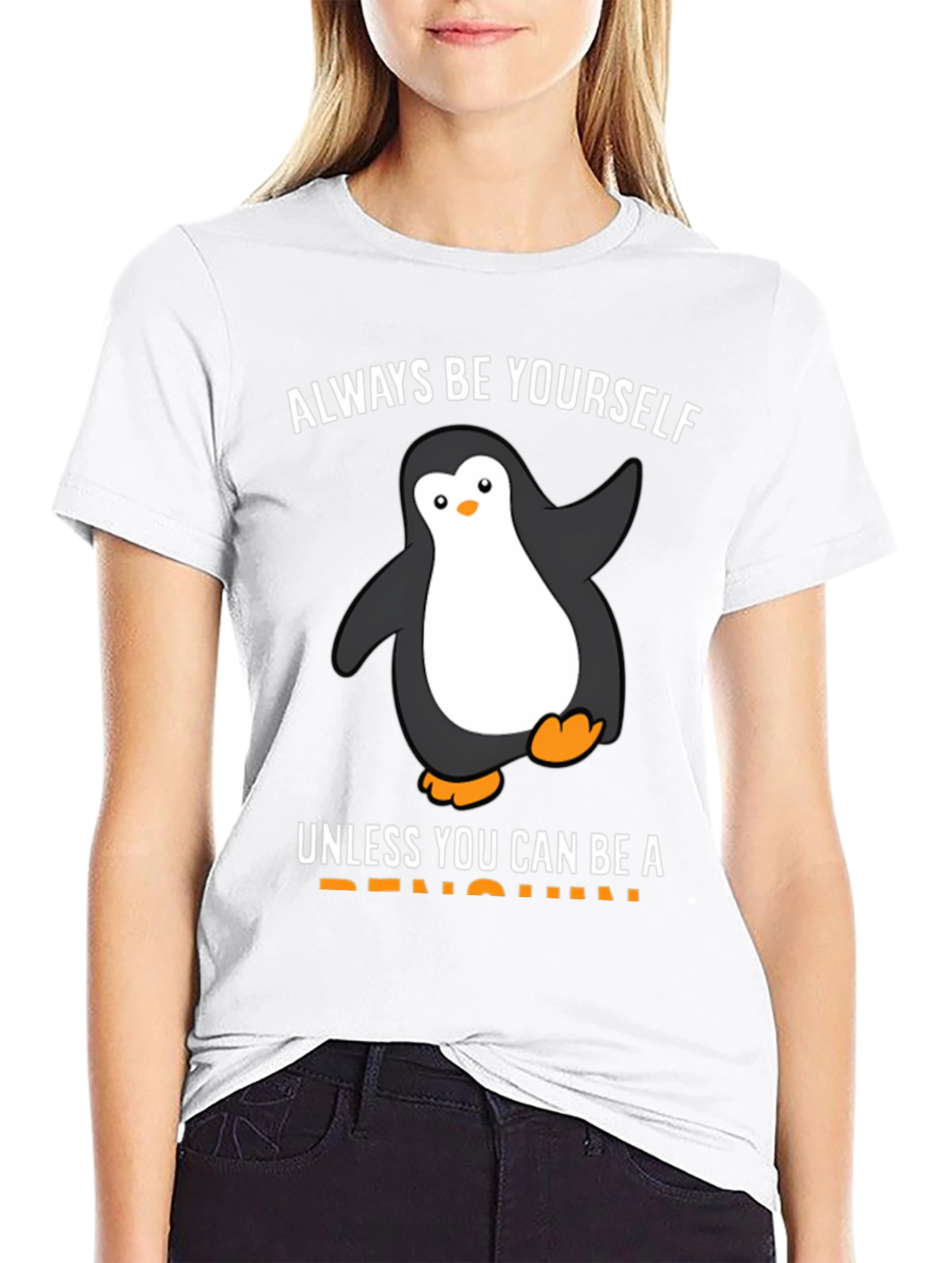 Funny Penguin Graphic T-Shirt - Be Yourself!