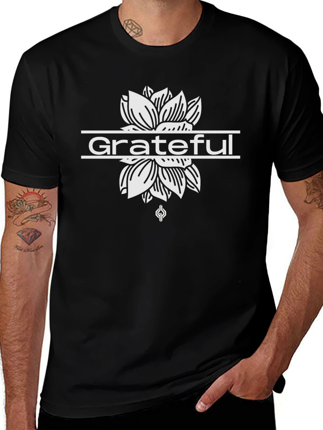 Grateful Lotus Graphic Tee - Black