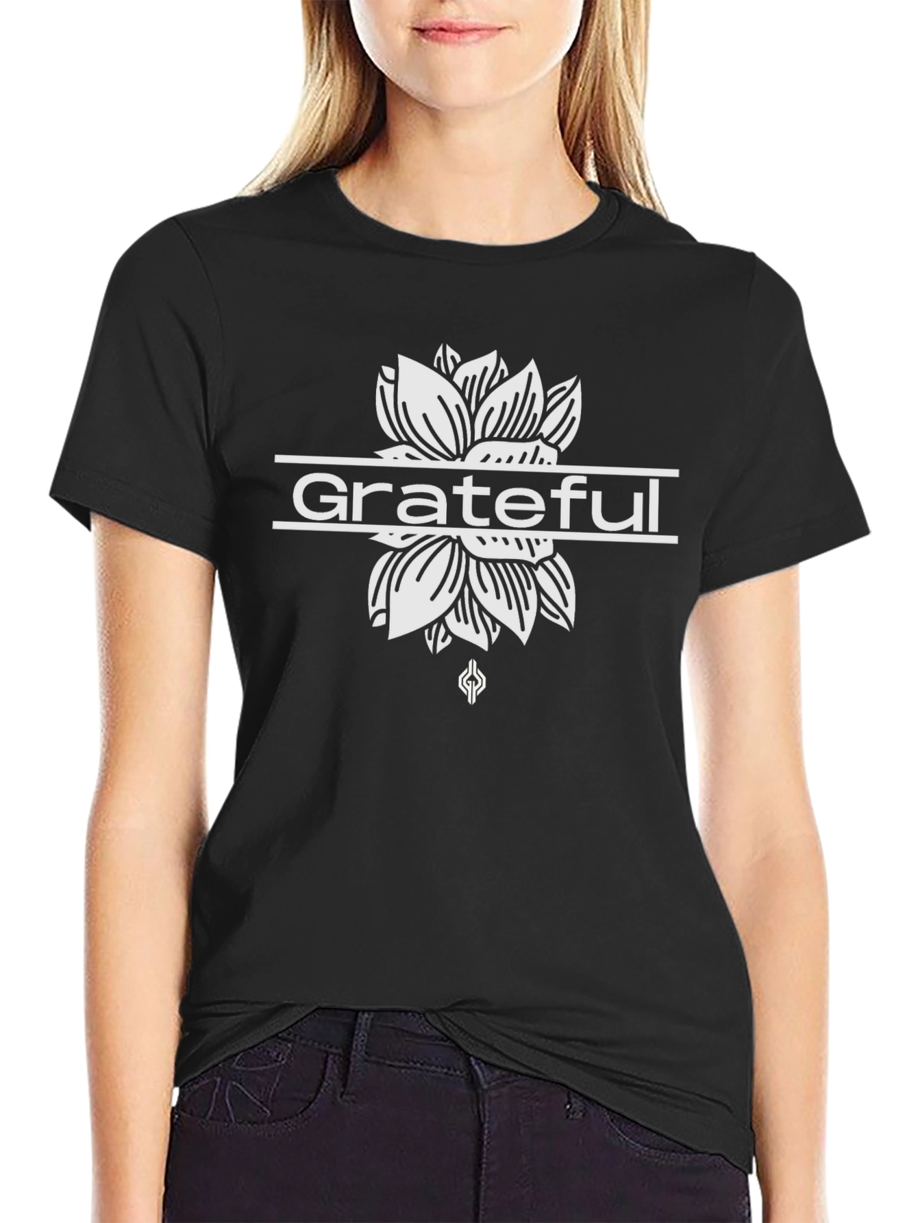 Grateful Lotus Graphic Tee - Black