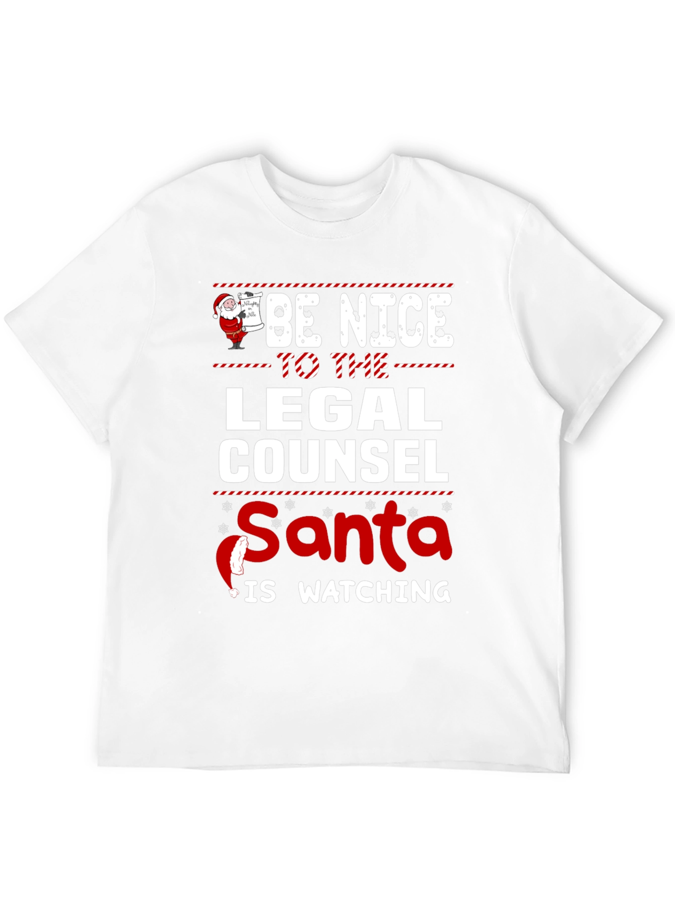 Funny Legal Counsel Santa Christmas Graphic T-Shirt