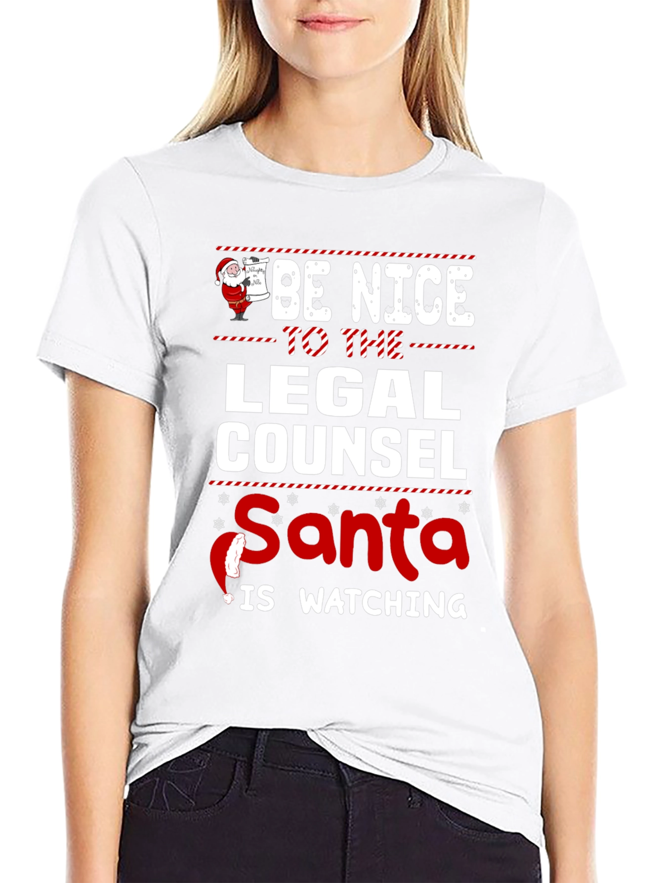 Funny Legal Counsel Santa Christmas Graphic T-Shirt