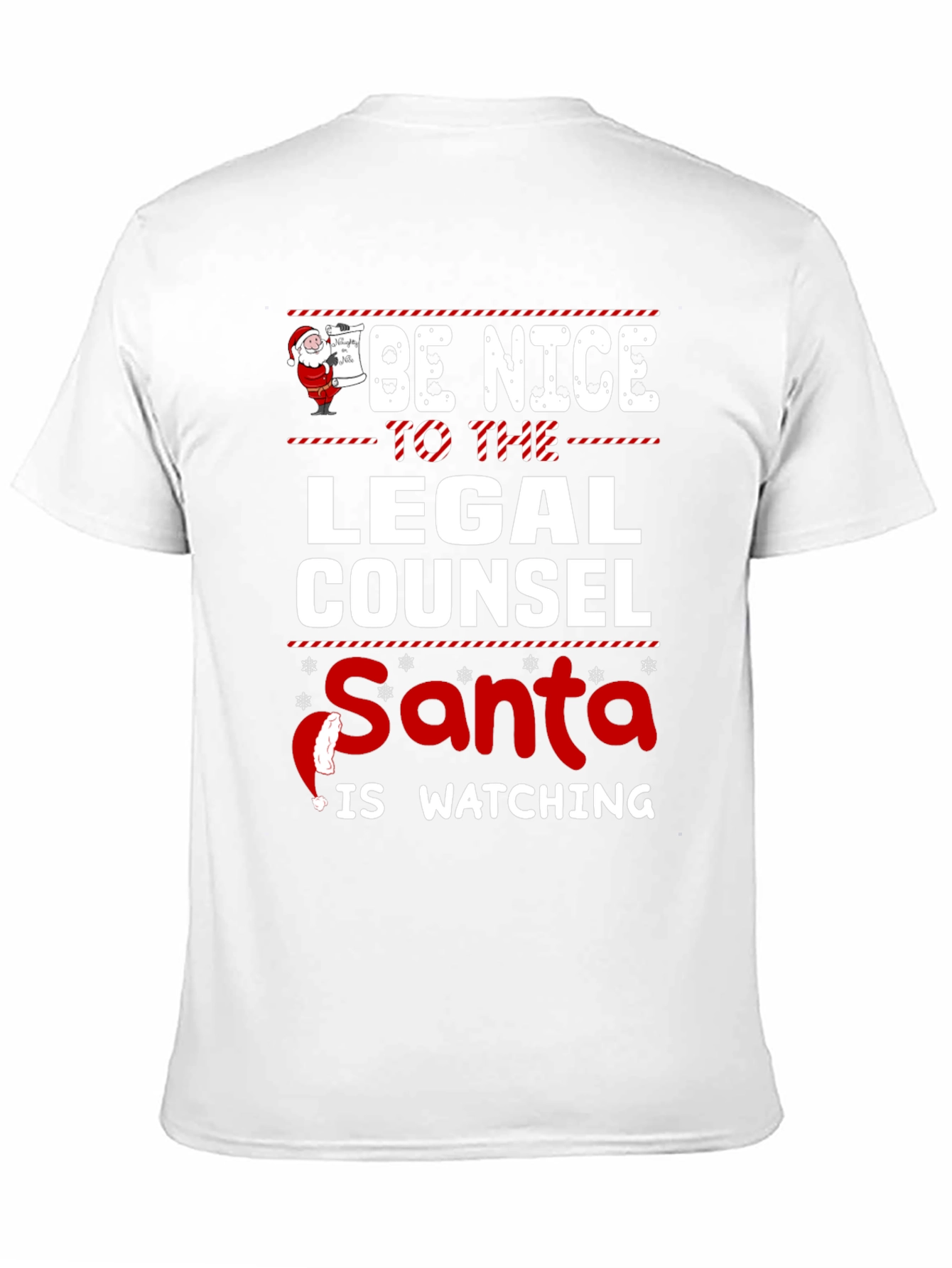 Funny Legal Counsel Santa Christmas Graphic T-Shirt