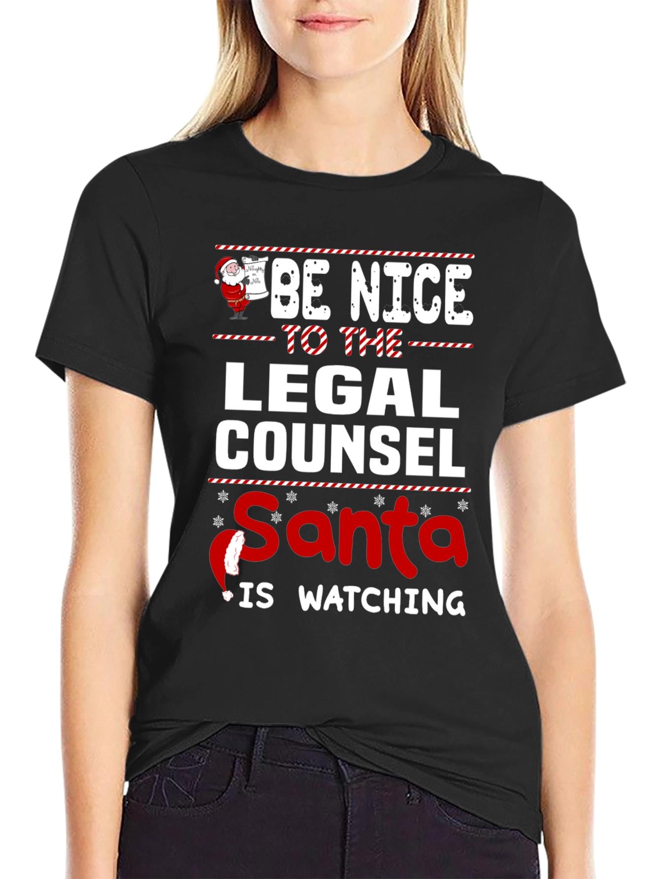 Funny Legal Counsel Santa Christmas Graphic T-Shirt