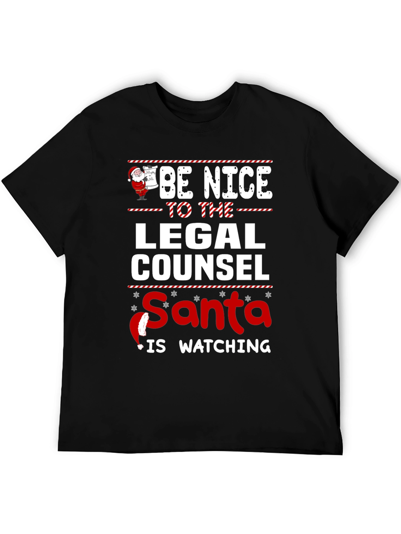 Funny Legal Counsel Santa Christmas Graphic T-Shirt
