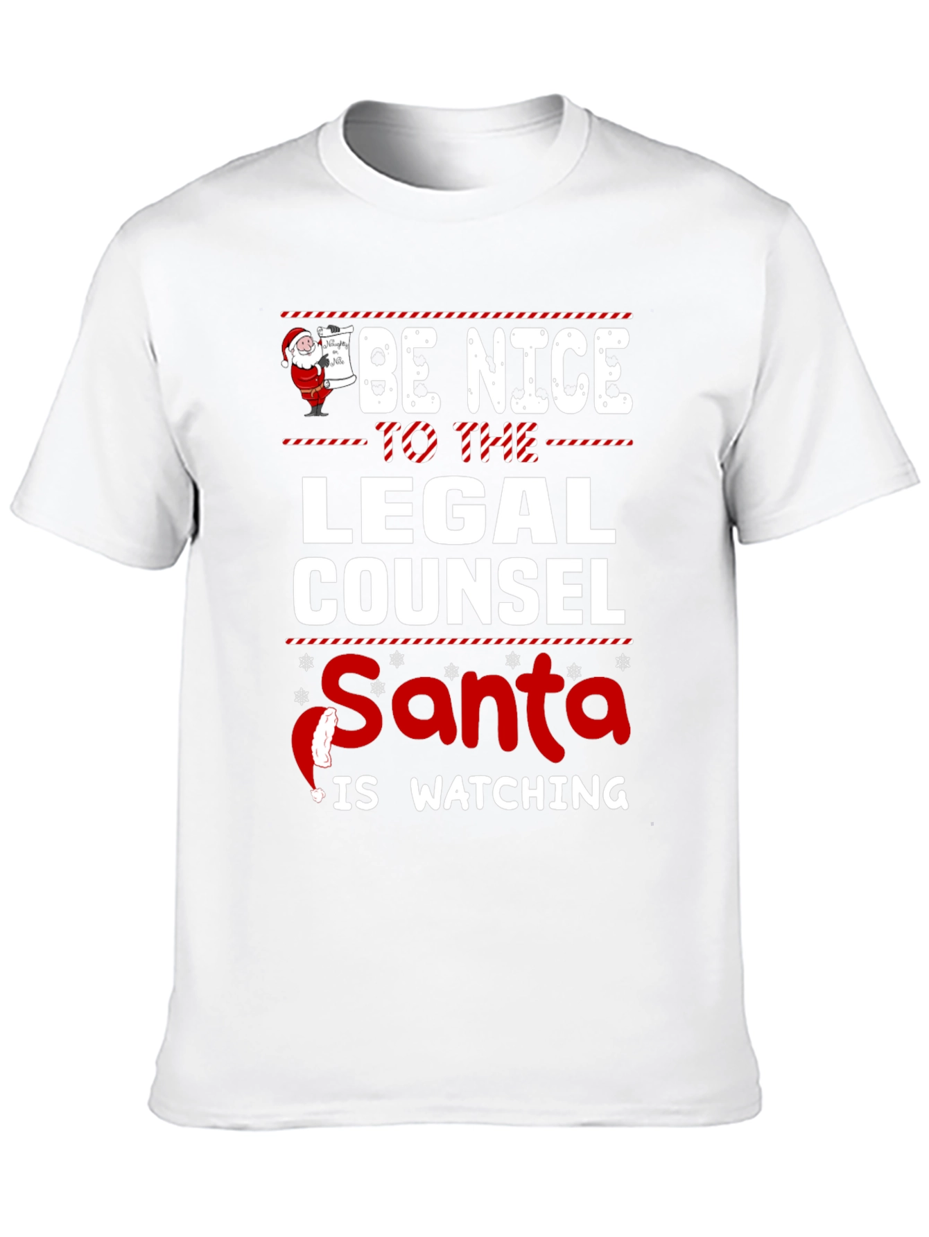 Funny Legal Counsel Santa Christmas Graphic T-Shirt