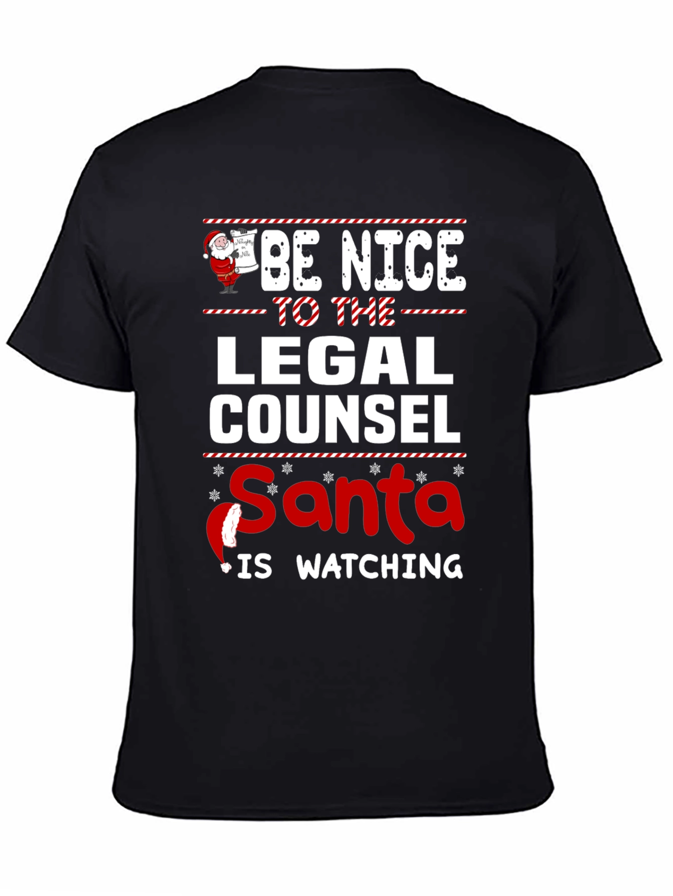 Funny Legal Counsel Santa Christmas Graphic T-Shirt