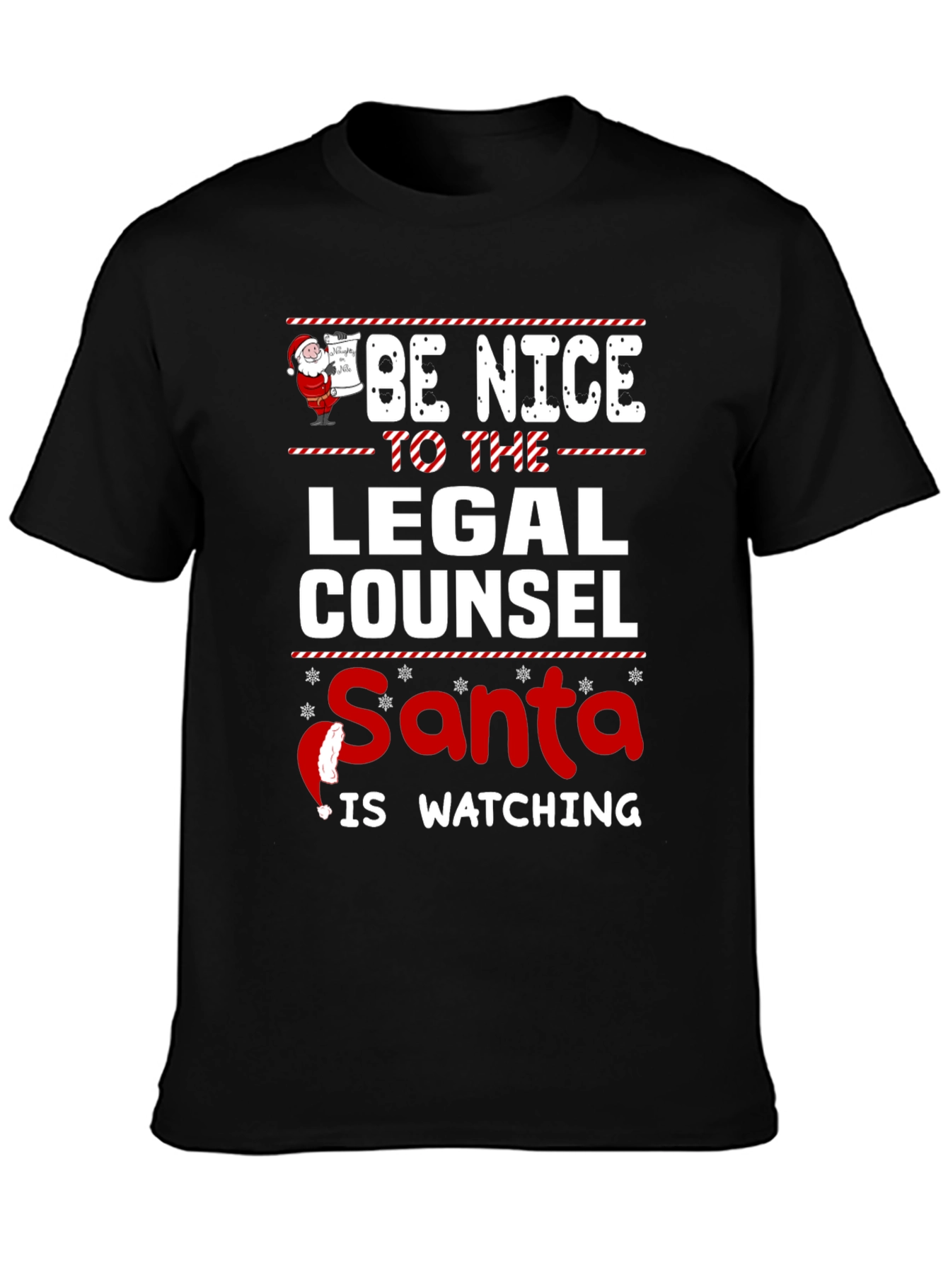 Funny Legal Counsel Santa Christmas Graphic T-Shirt