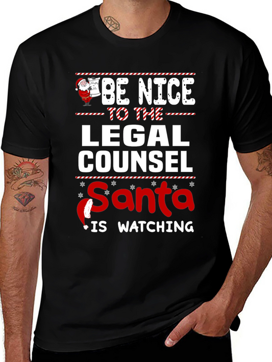 Funny Legal Counsel Santa Christmas Graphic T-Shirt