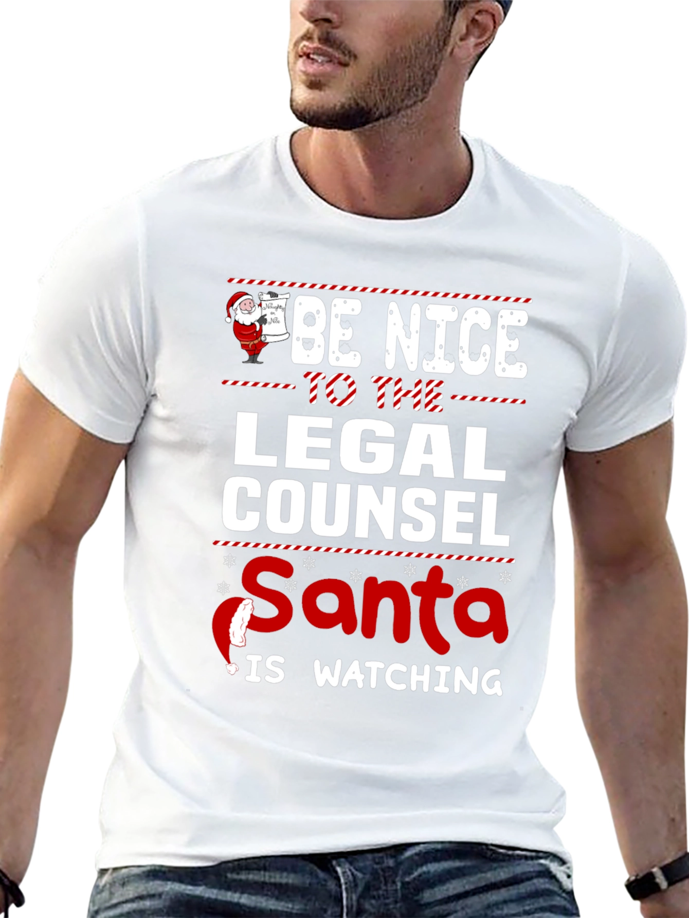 Funny Legal Counsel Santa Christmas Graphic T-Shirt