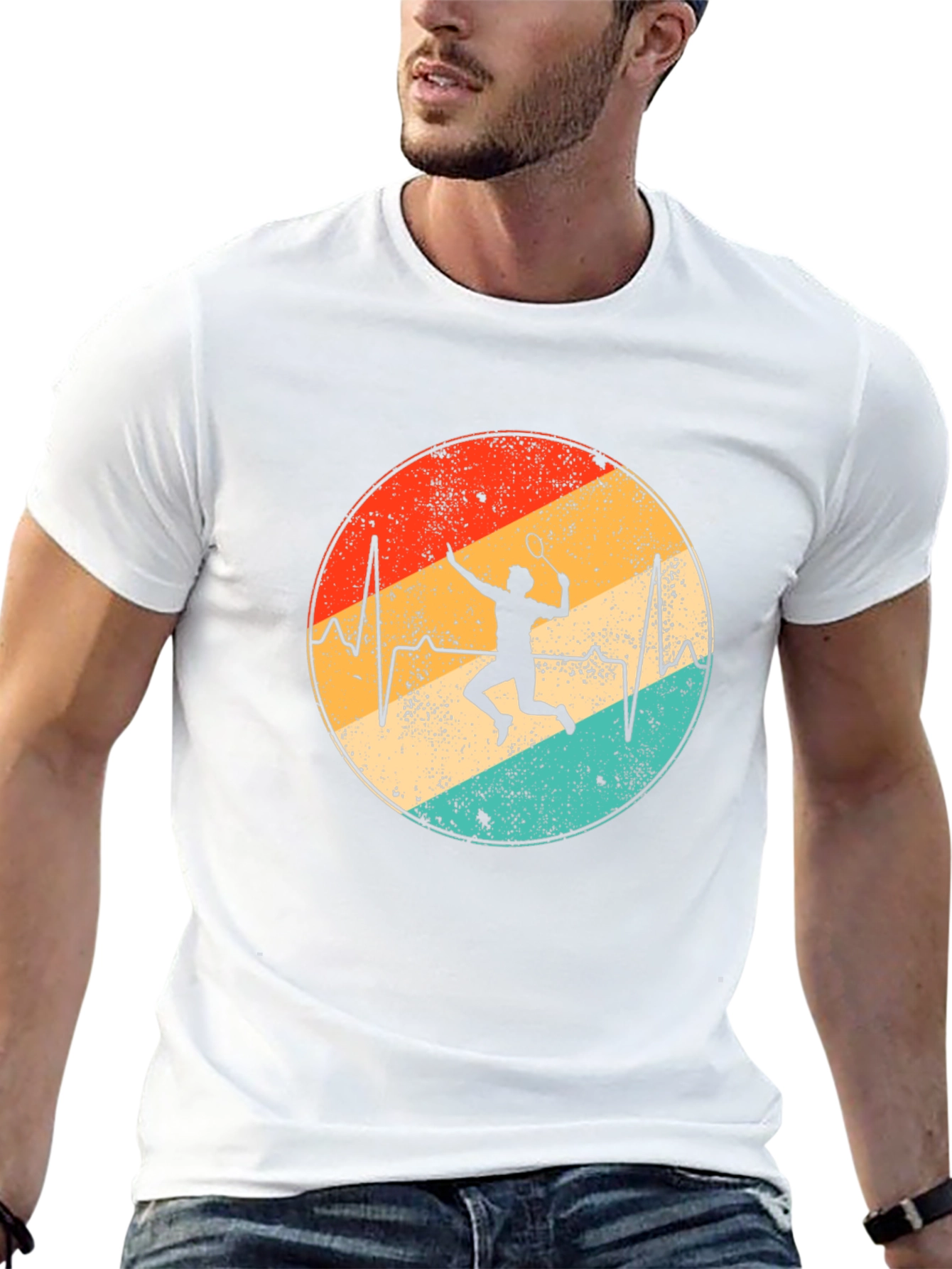 Badminton Heartbeat Graphic Tee