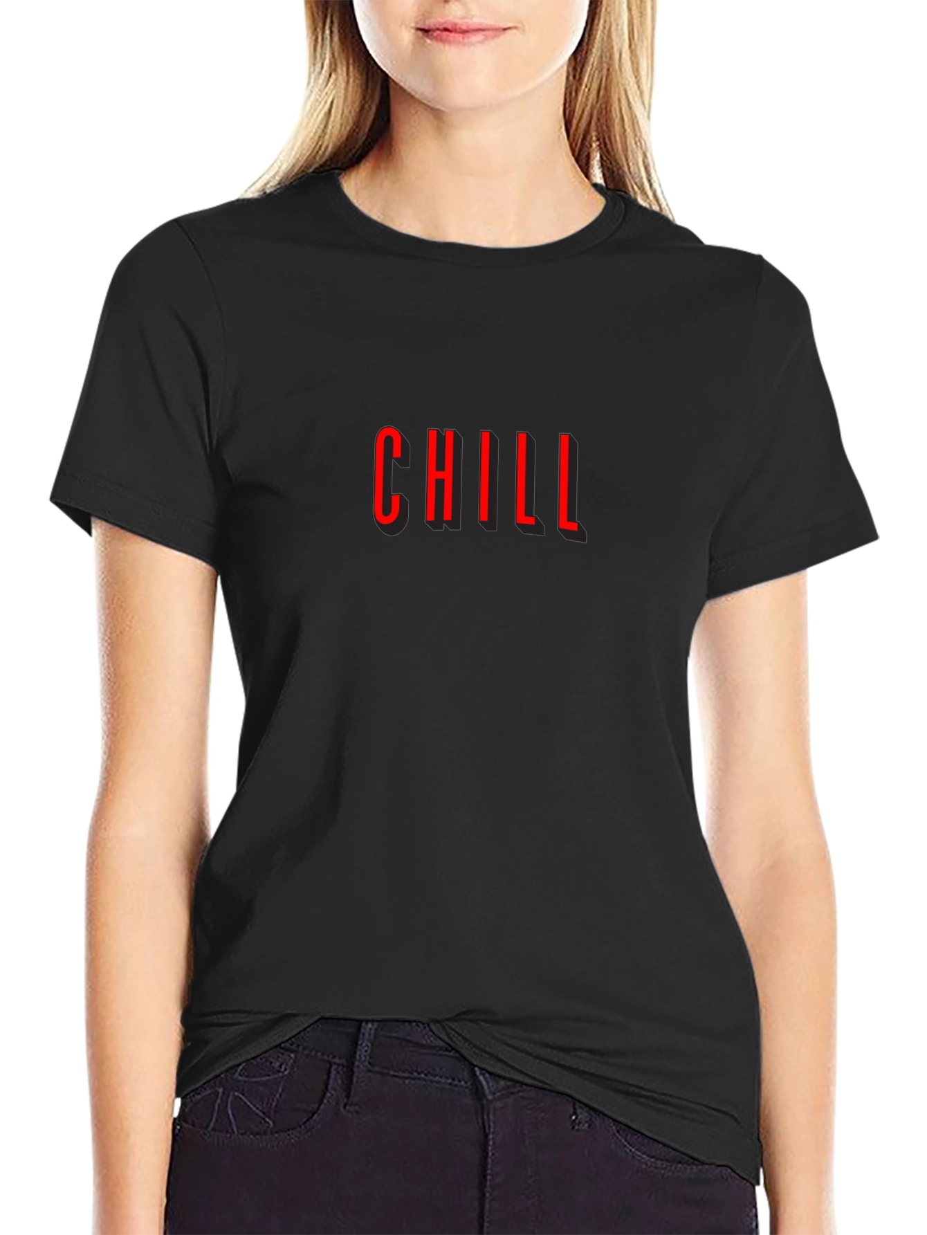 Chill Graphic Tee - Modern Black T-Shirt