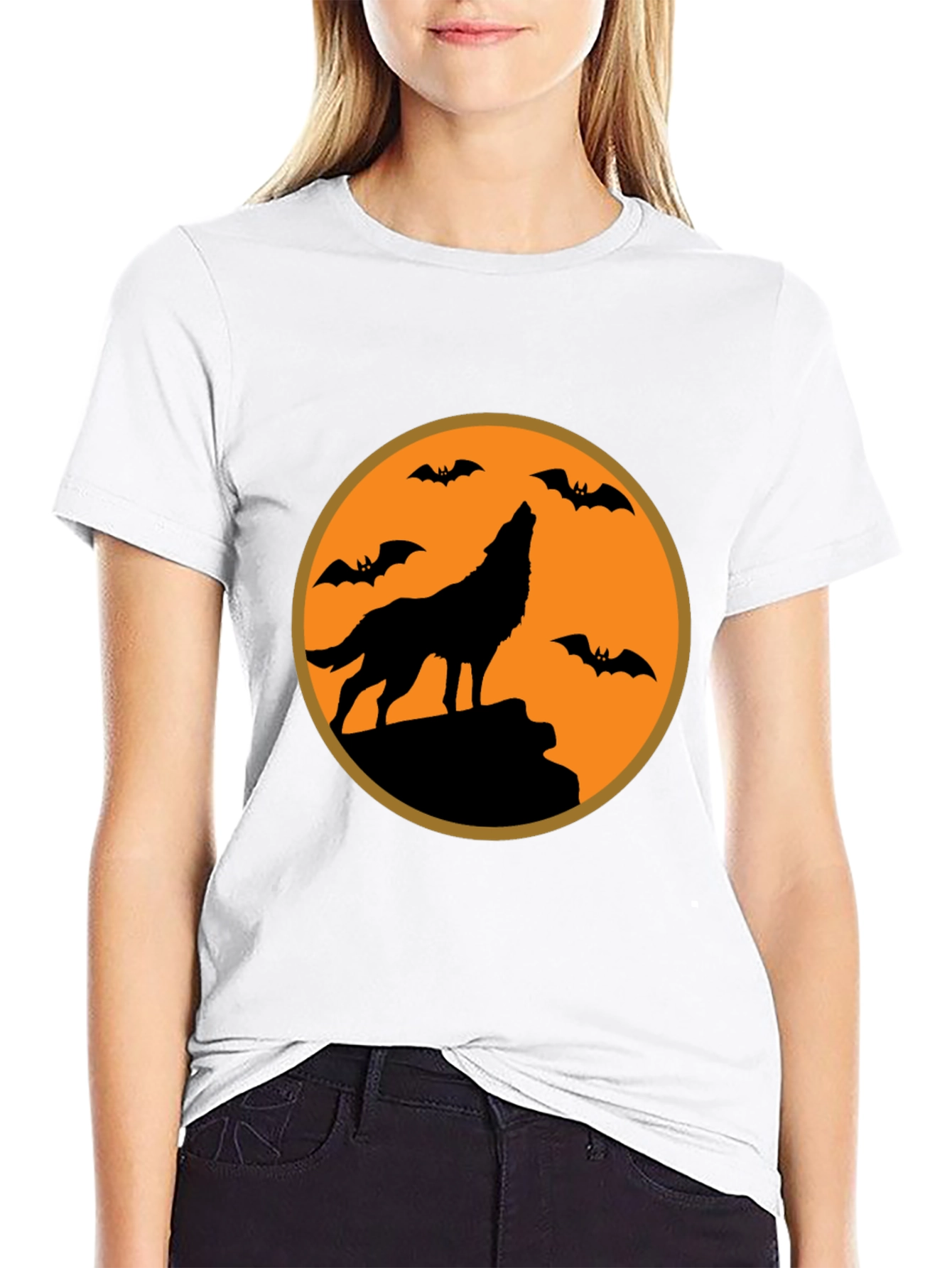 Halloween Wolf T-Shirt - Spooky Season Tee