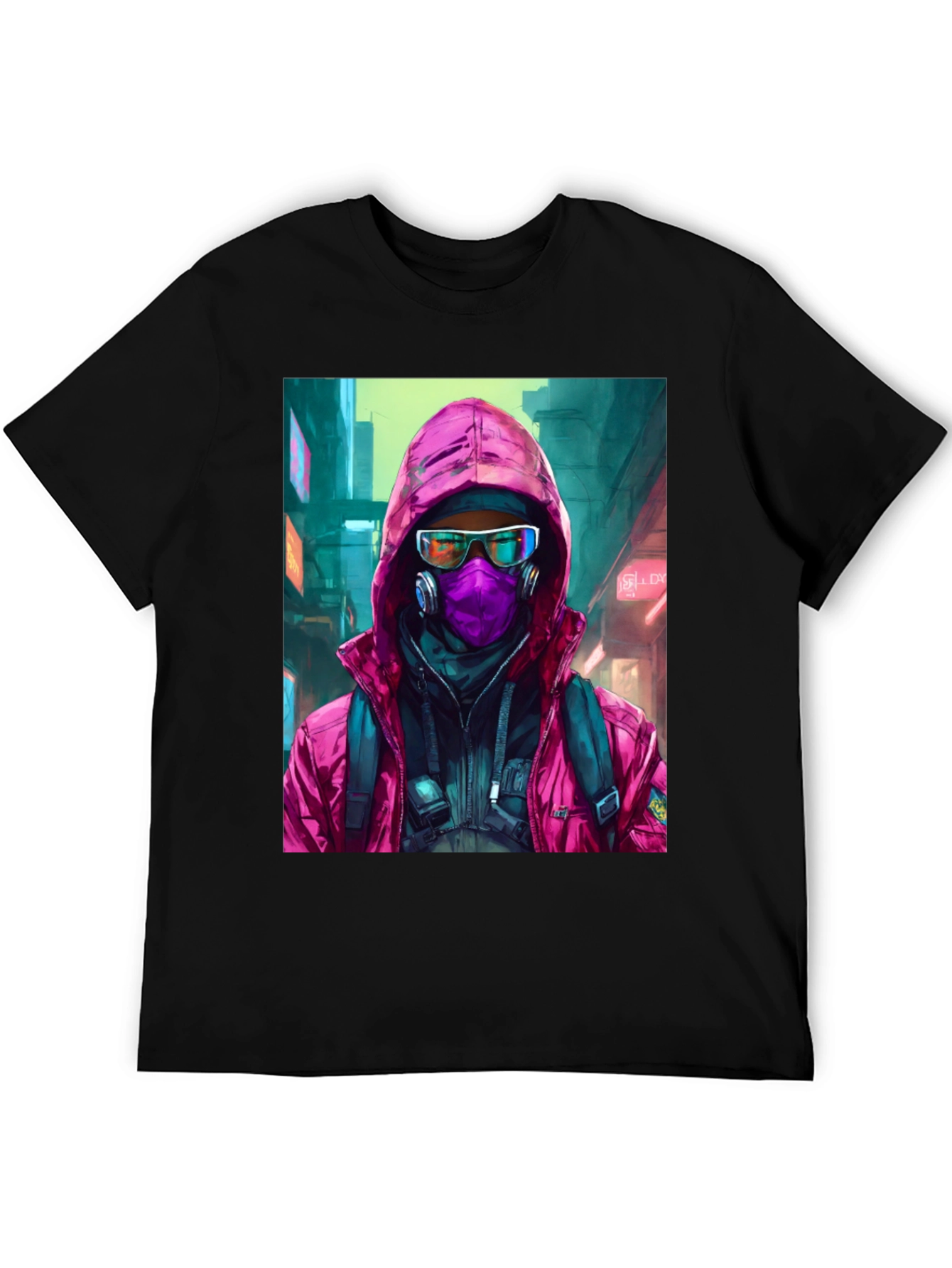 Cyberpunk Streetwear Graphic Tee