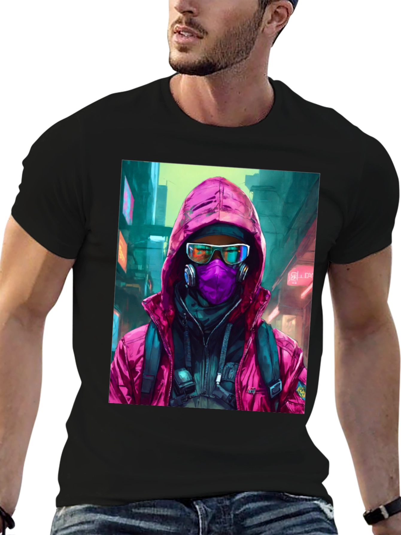 Cyberpunk Streetwear Graphic Tee