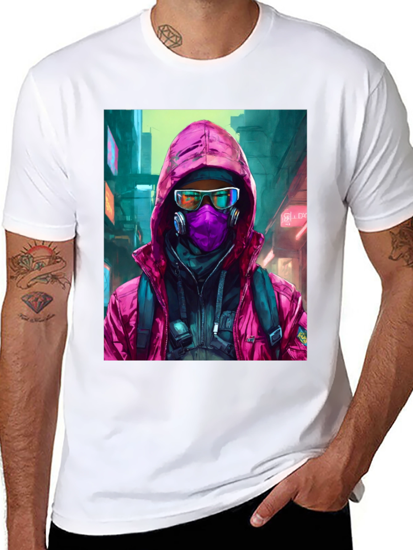 Cyberpunk Streetwear Graphic Tee