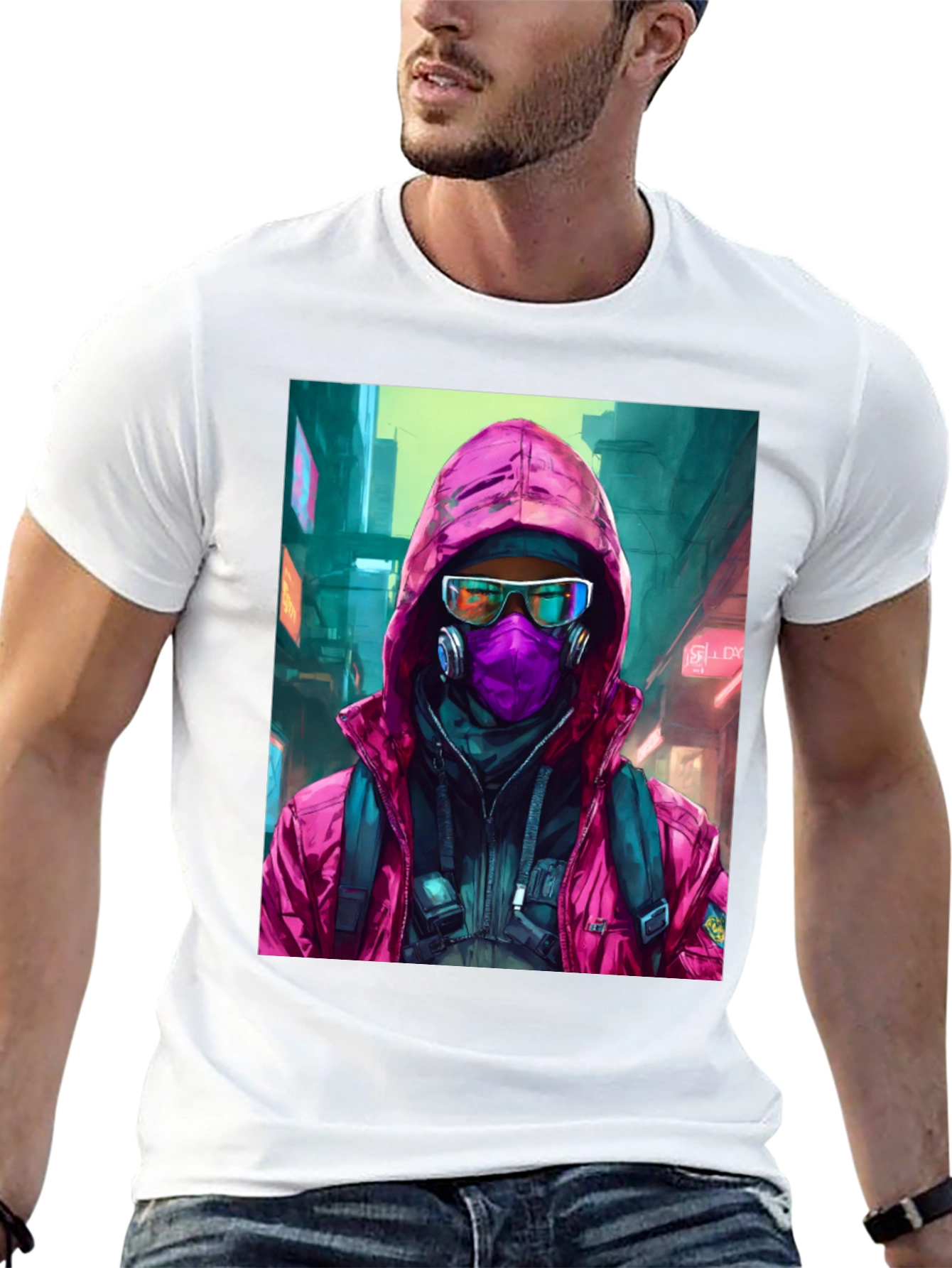 Cyberpunk Streetwear Graphic Tee