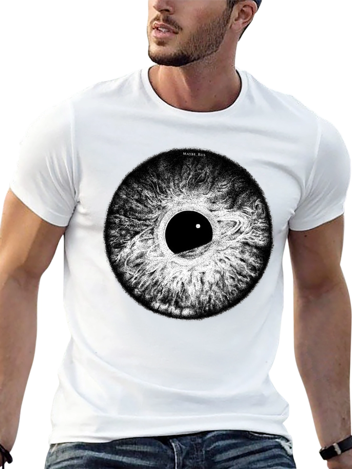 Eye Graphic T-Shirt - Unique Saturn Design