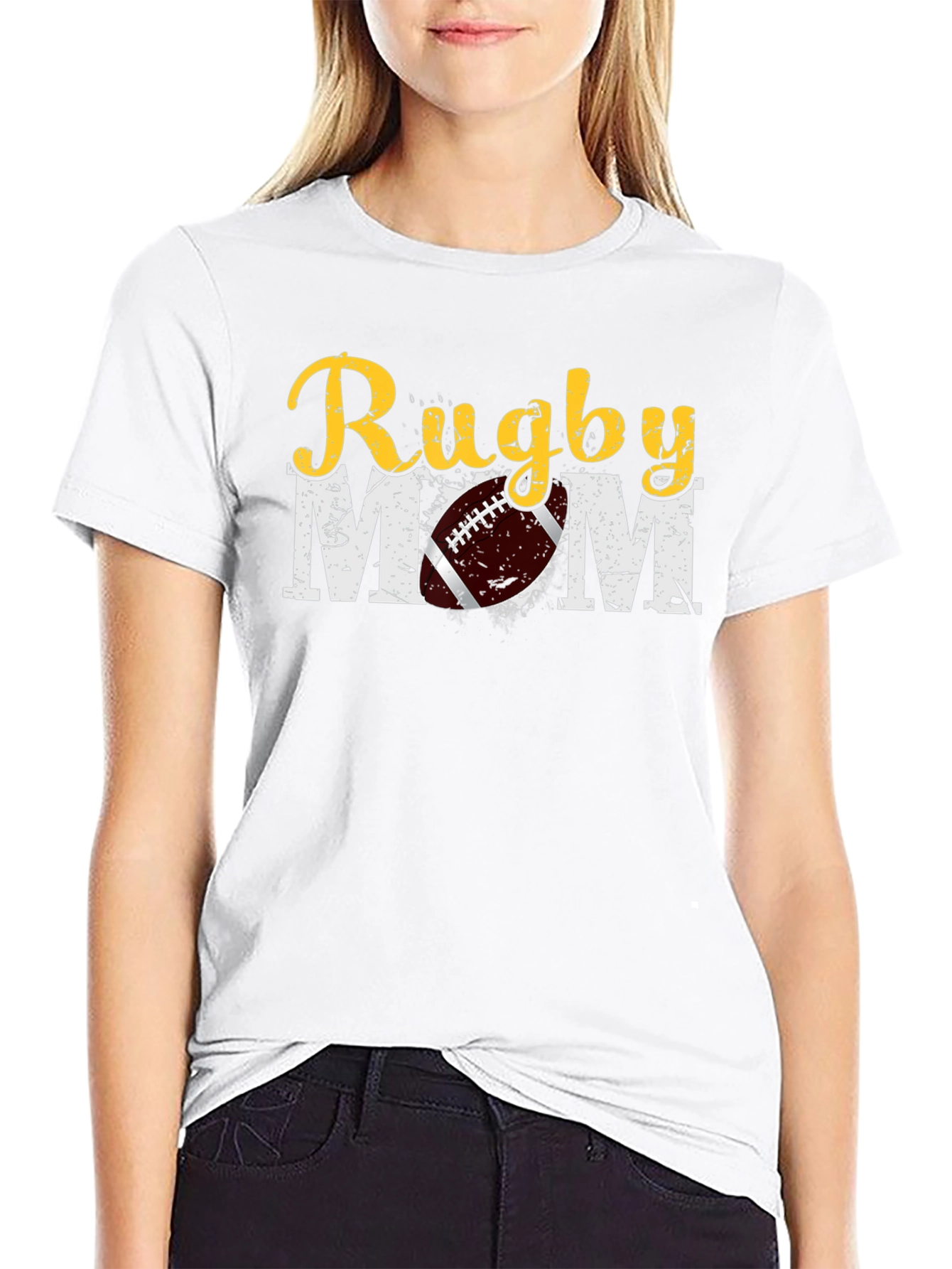Rugby Mom T-Shirt - Novelty Graphic Tee