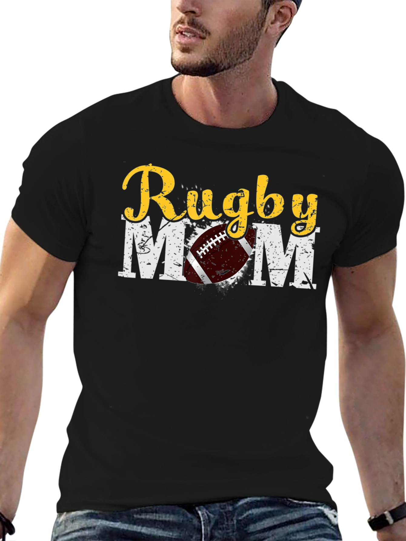 Rugby Mom T-Shirt - Novelty Graphic Tee