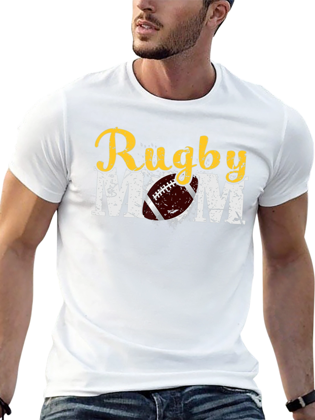 Rugby Mom T-Shirt - Novelty Graphic Tee