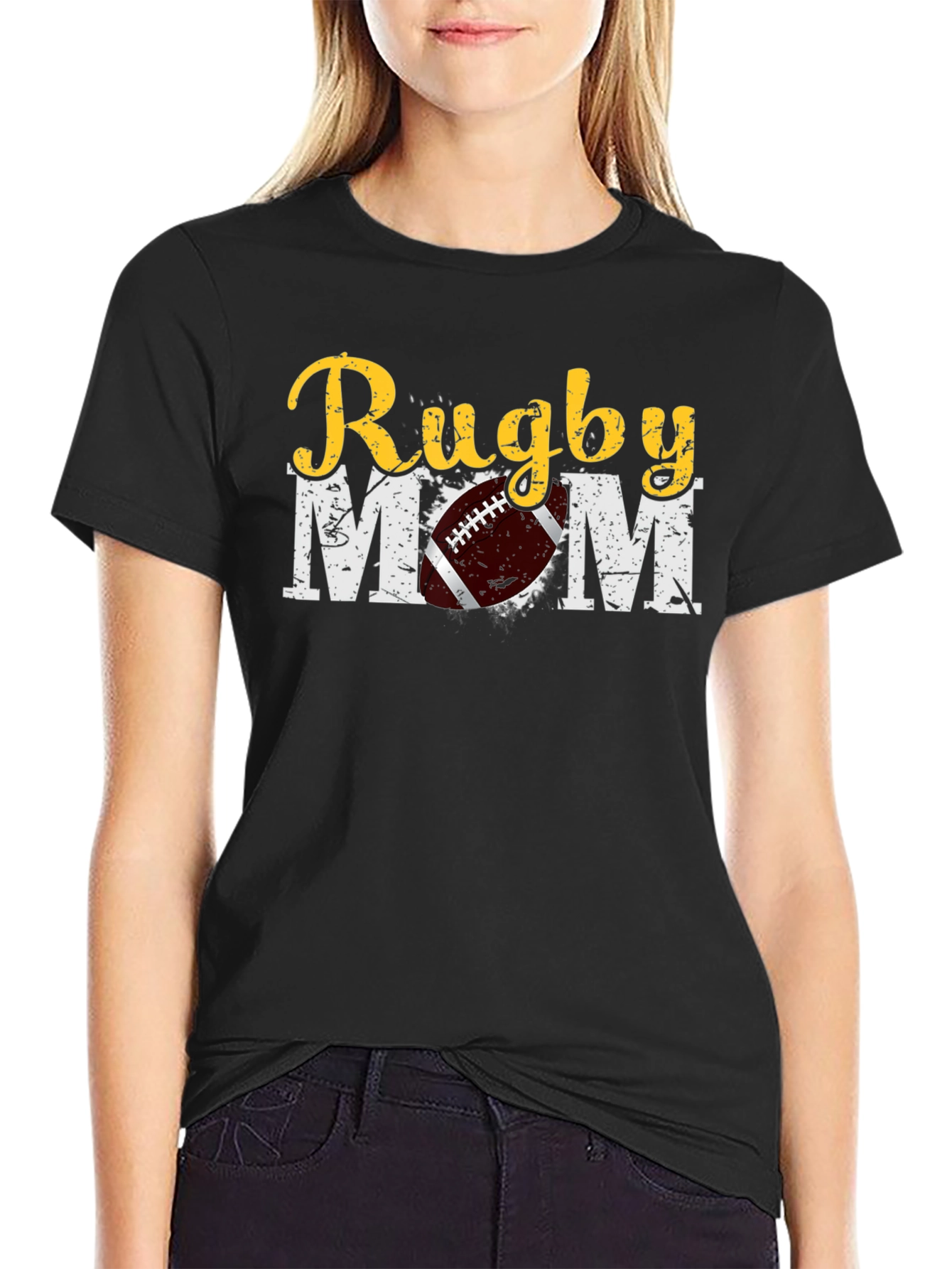 Rugby Mom T-Shirt - Novelty Graphic Tee