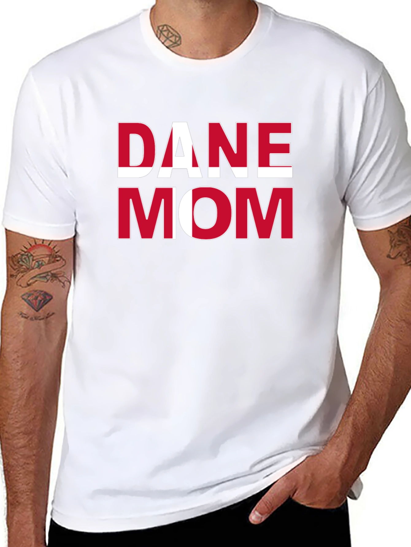 Dane Mom T-Shirt - Danish Flag Pride