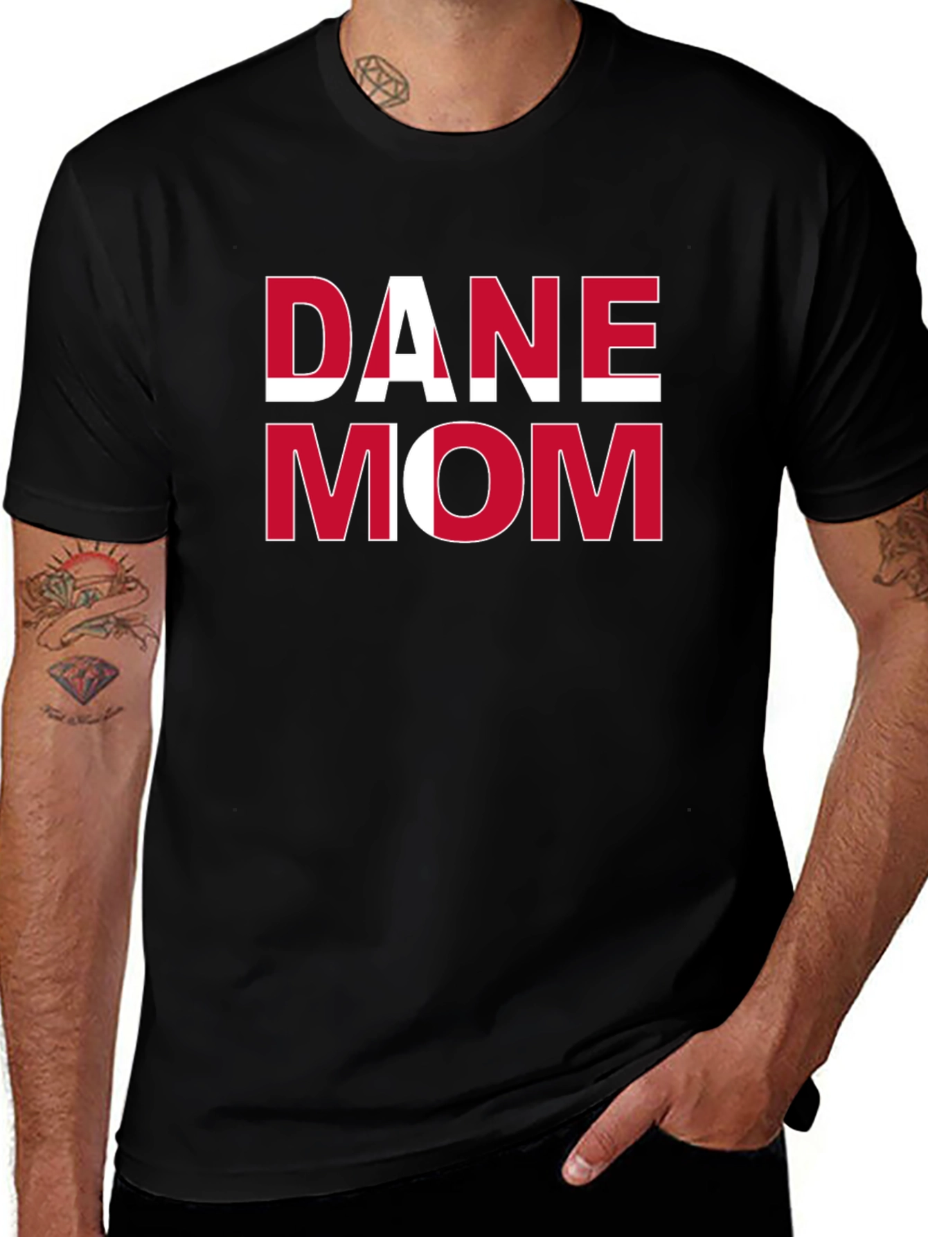 Dane Mom T-Shirt - Danish Flag Pride
