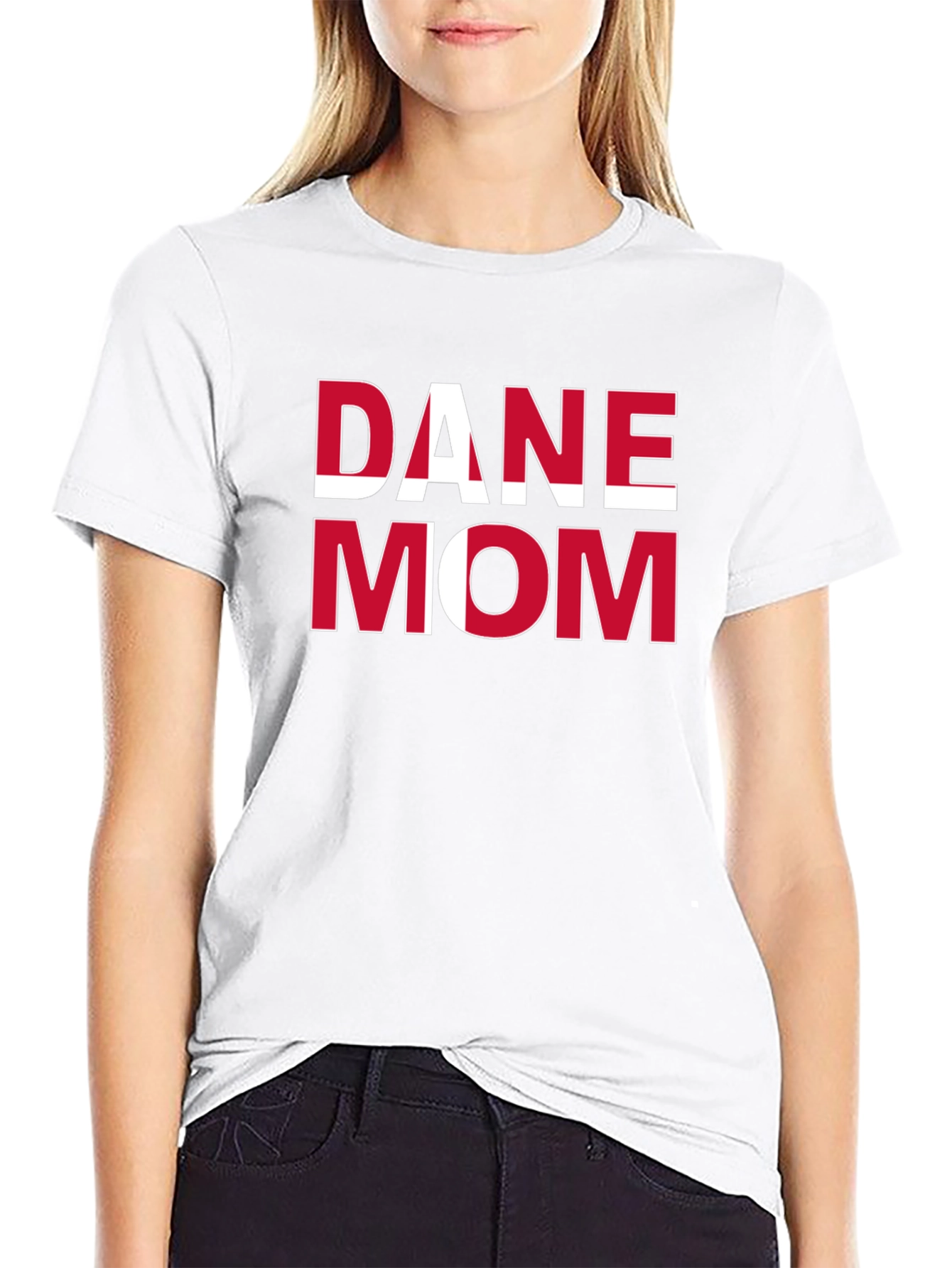 Dane Mom T-Shirt - Danish Flag Pride