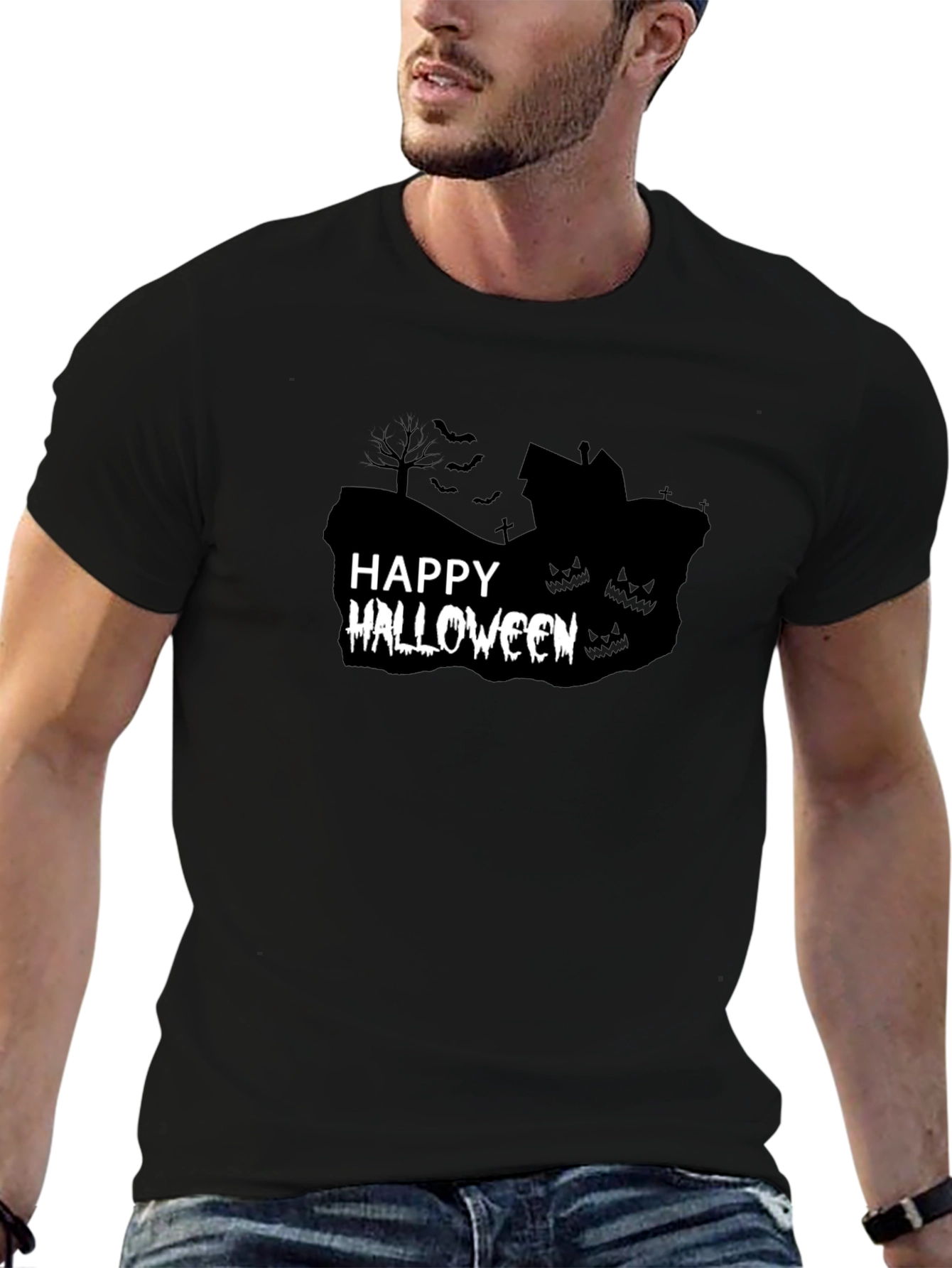 Happy Halloween T-Shirt - Spooky Silhouette