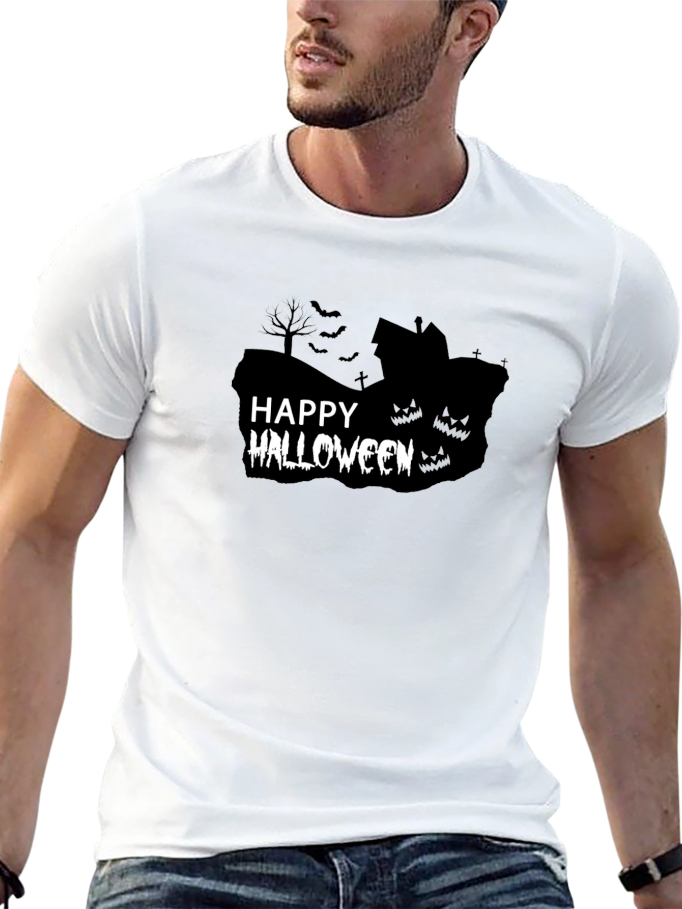Happy Halloween T-Shirt - Spooky Silhouette