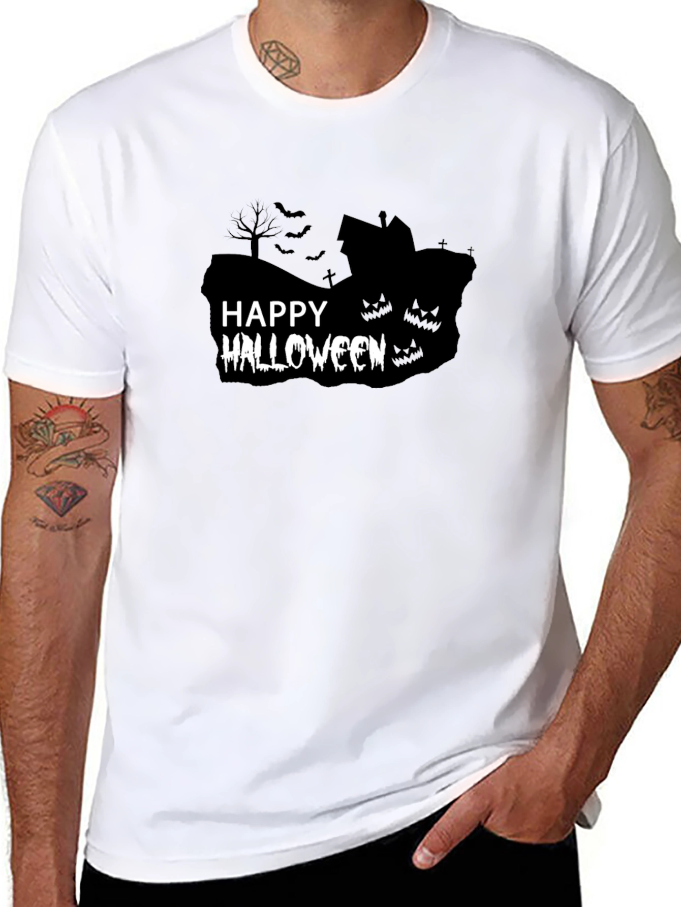Happy Halloween T-Shirt - Spooky Silhouette