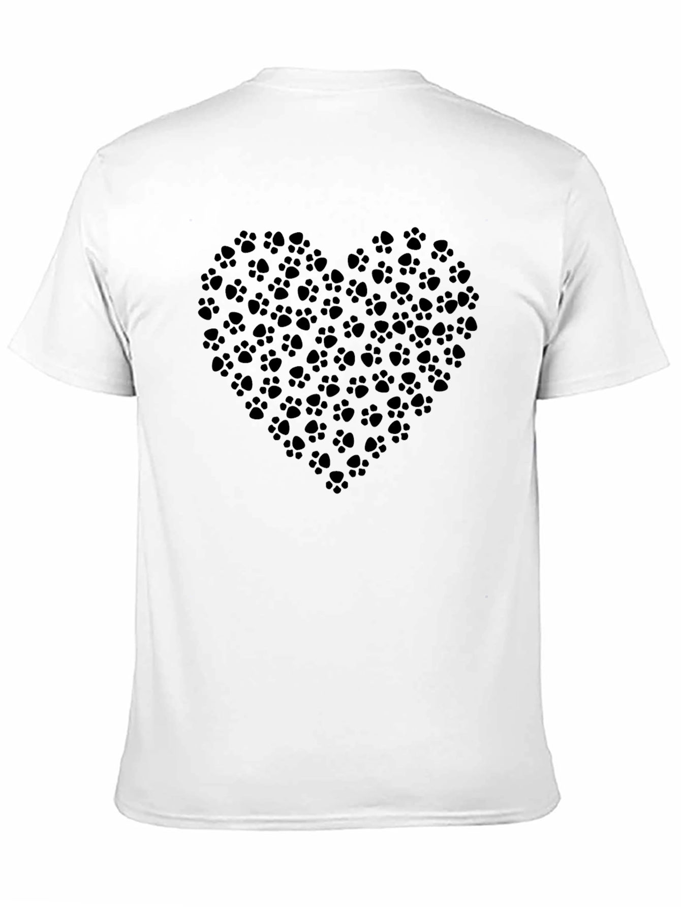 Heart Paw Print Black Tee