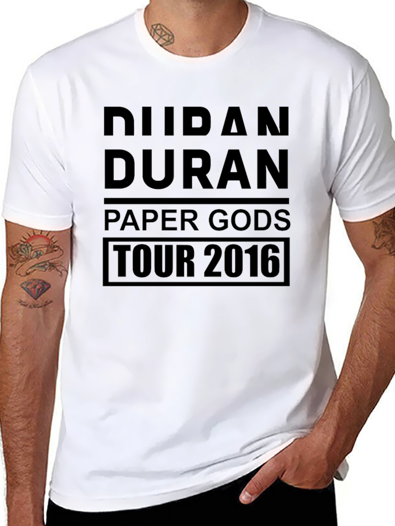 Duran Duran Paper Gods Tour 2016 Black T-Shirt